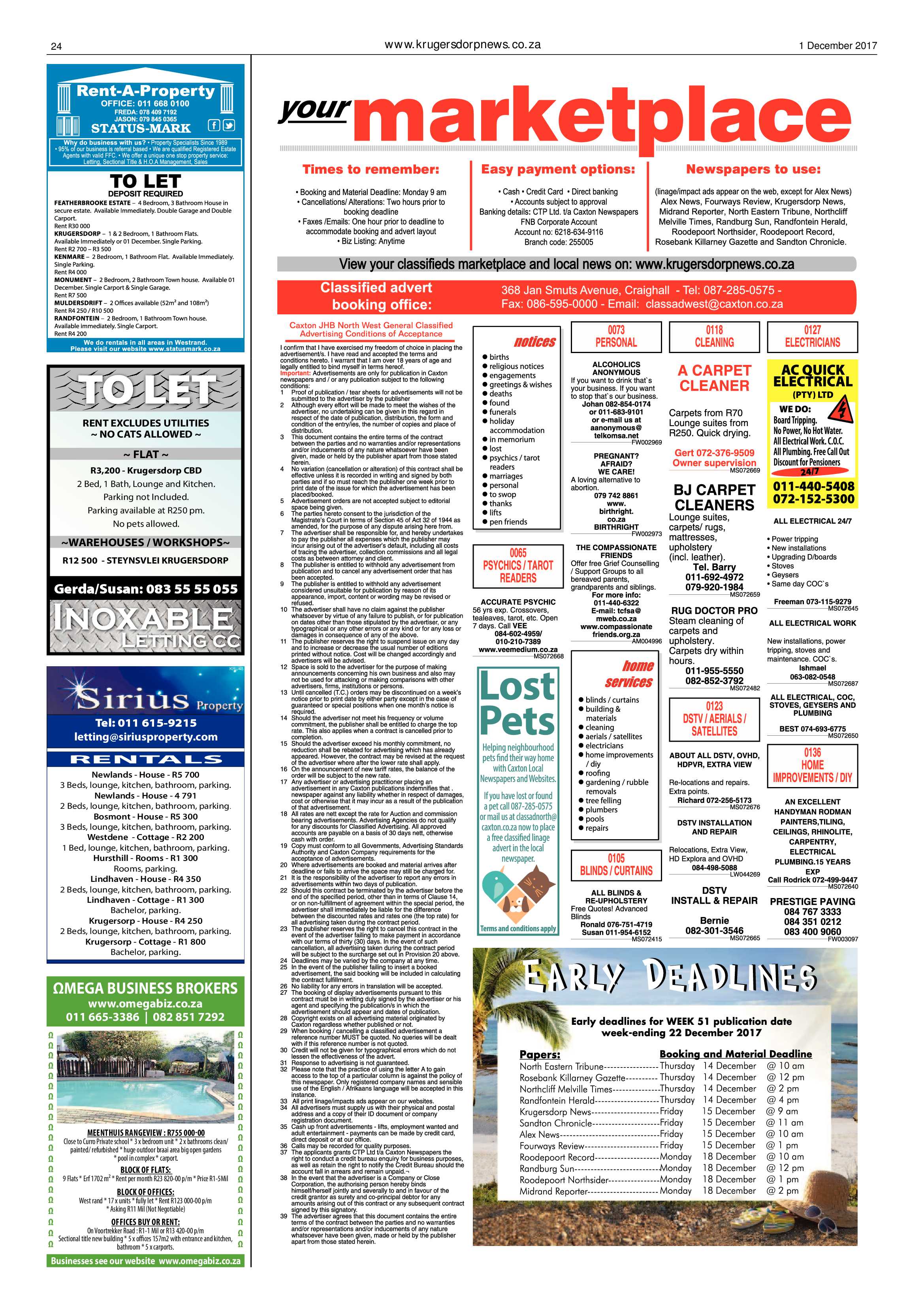 Krugersdorp News 1 December 2017 page 24