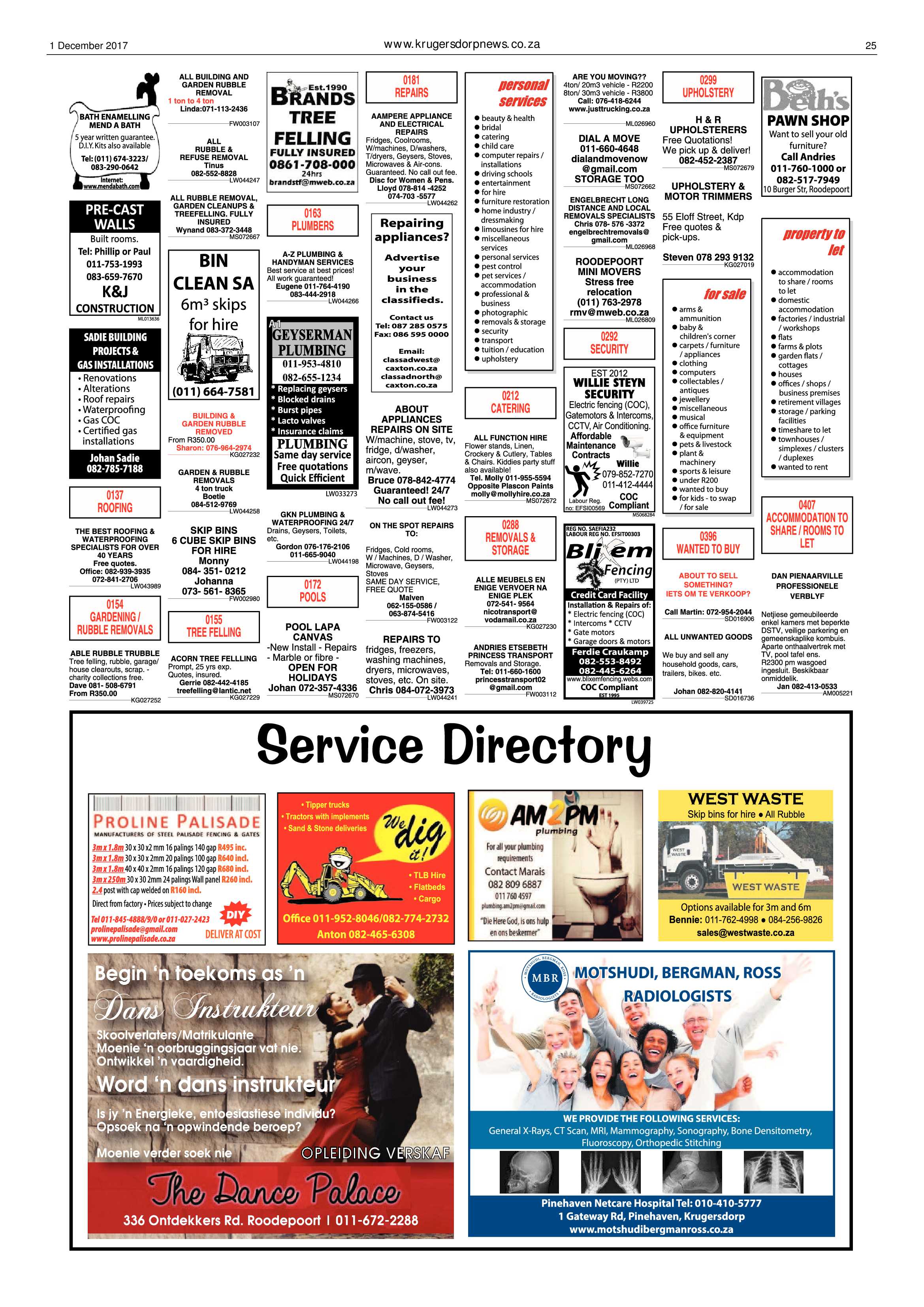 Krugersdorp News 1 December 2017 page 25