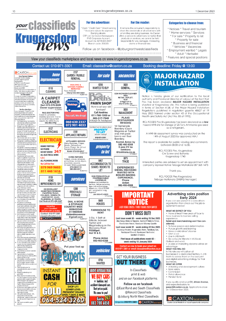 Krugersdorp News 1 December 2023 page 10