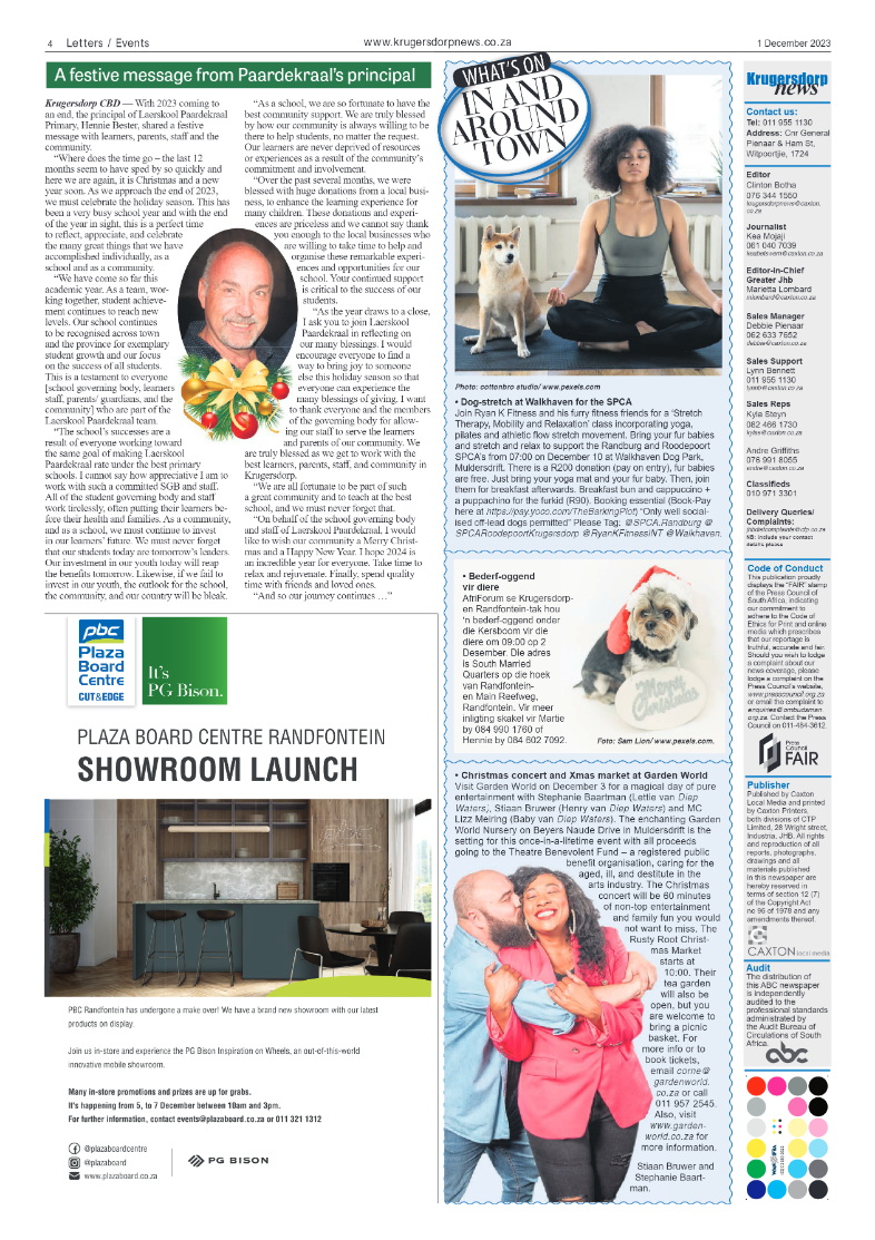 Krugersdorp News 1 December 2023 page 4