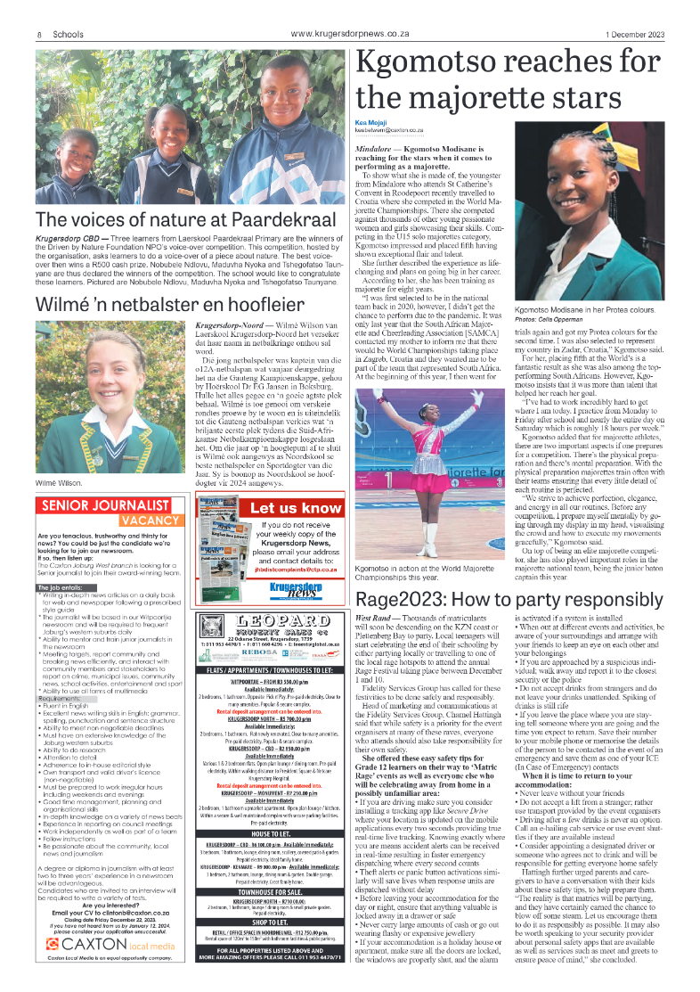 Krugersdorp News 1 December 2023 page 8