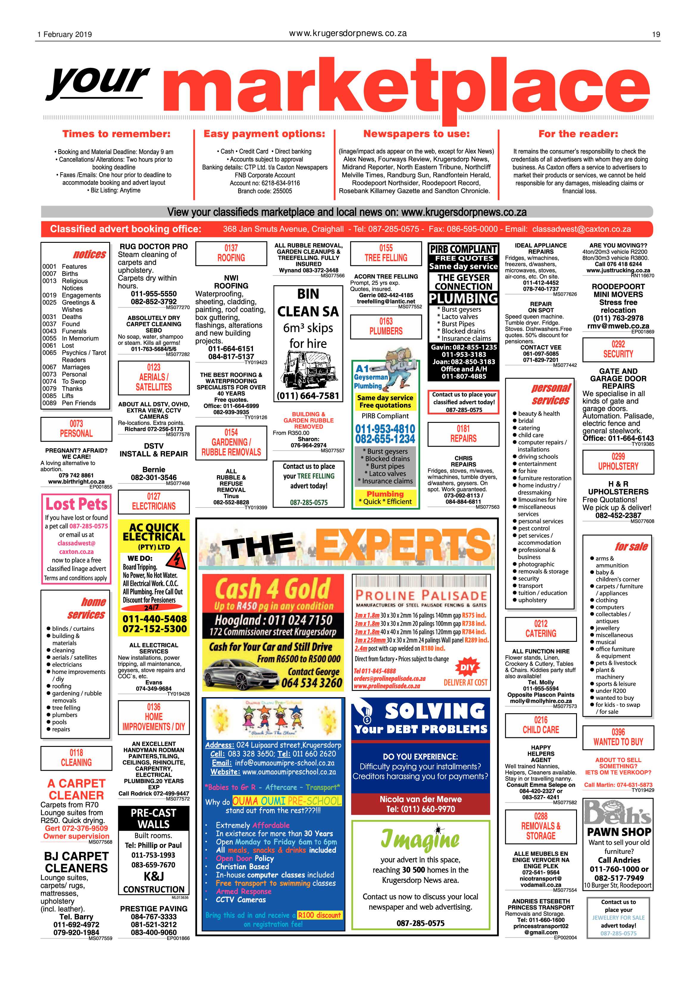 Krugersdorp News 1 February 2019 page 19