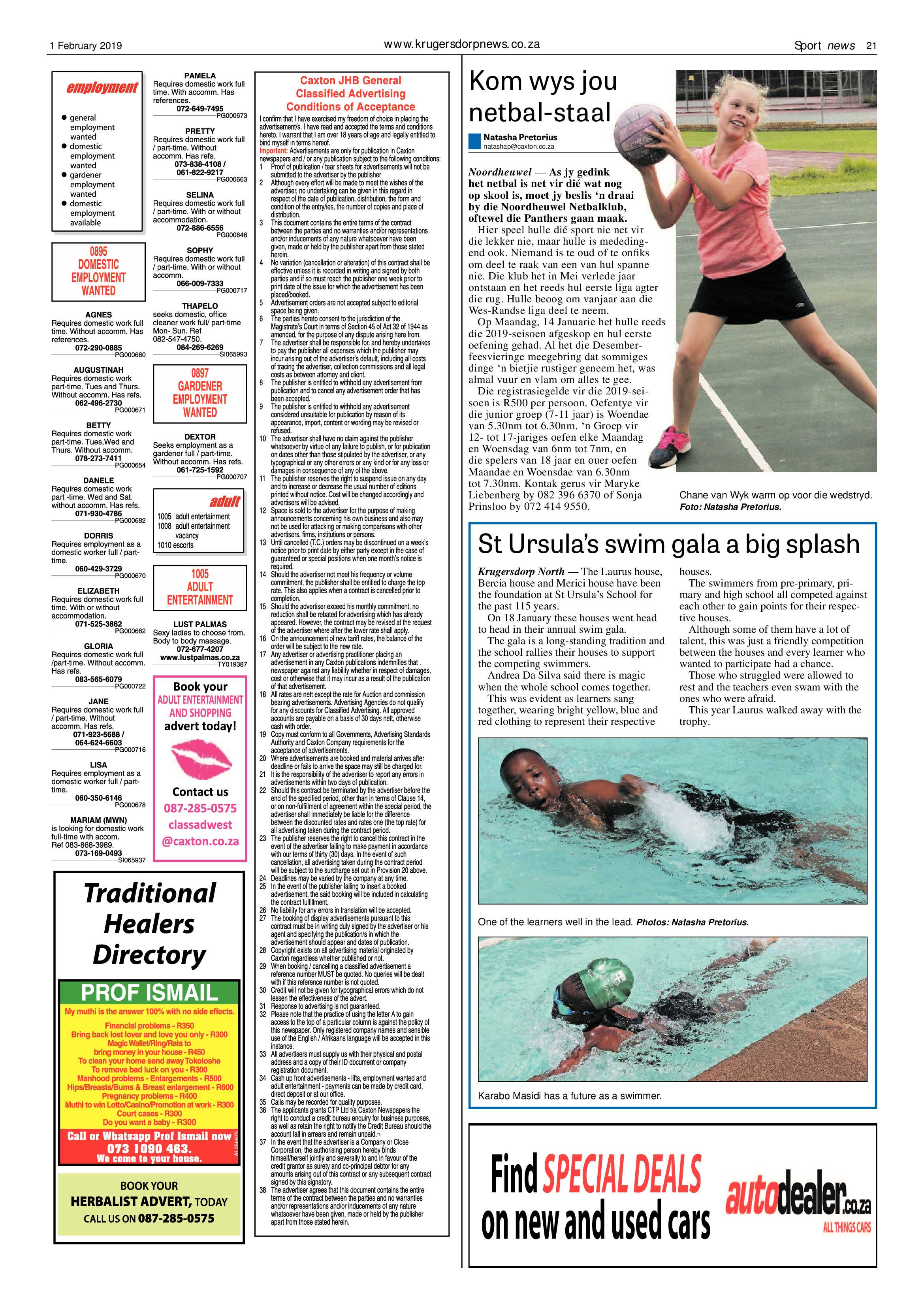 Krugersdorp News 1 February 2019 page 21