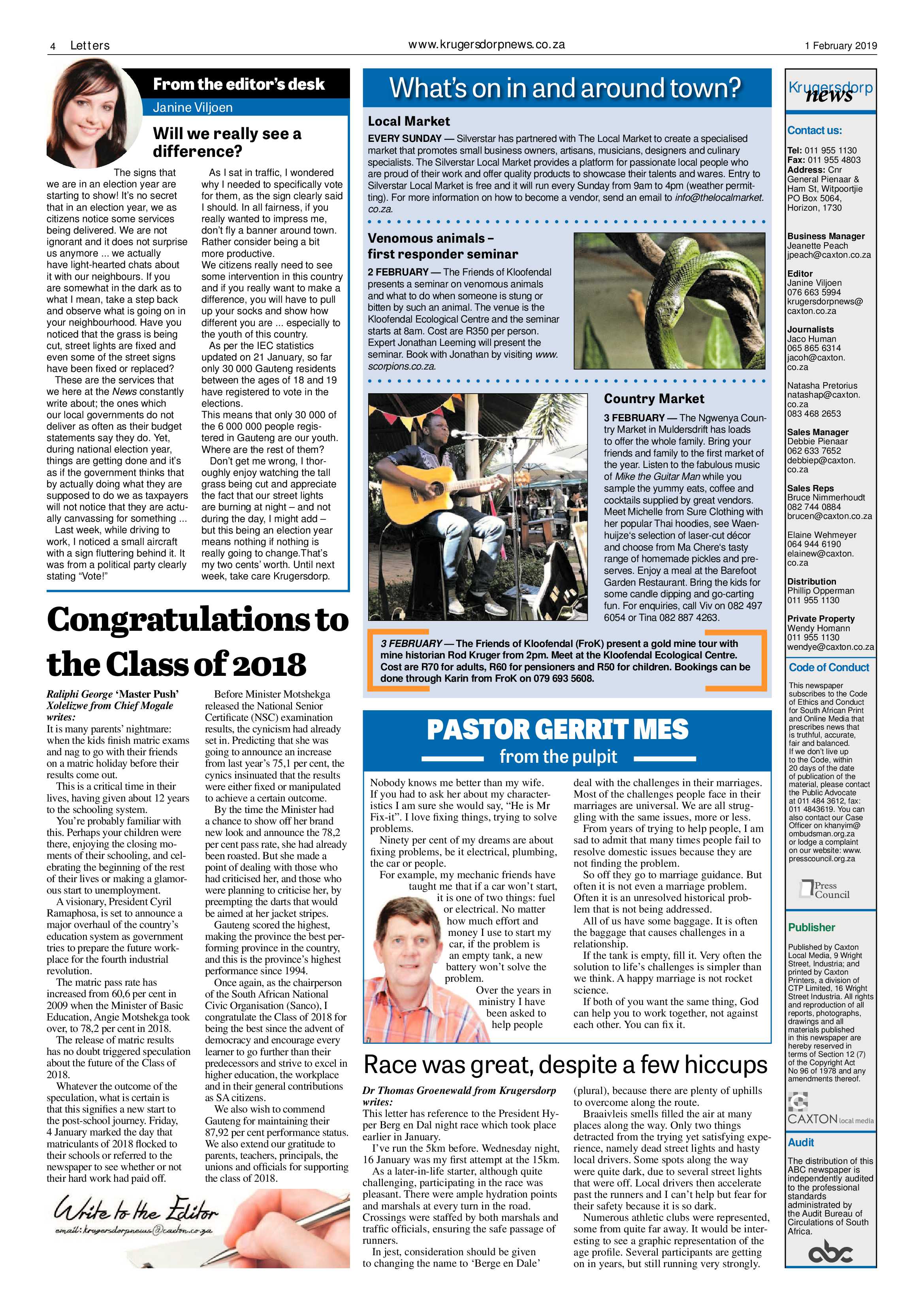 Krugersdorp News 1 February 2019 page 4