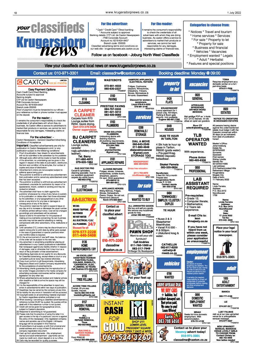 Krugersdorp News 1 July 2022 page 10