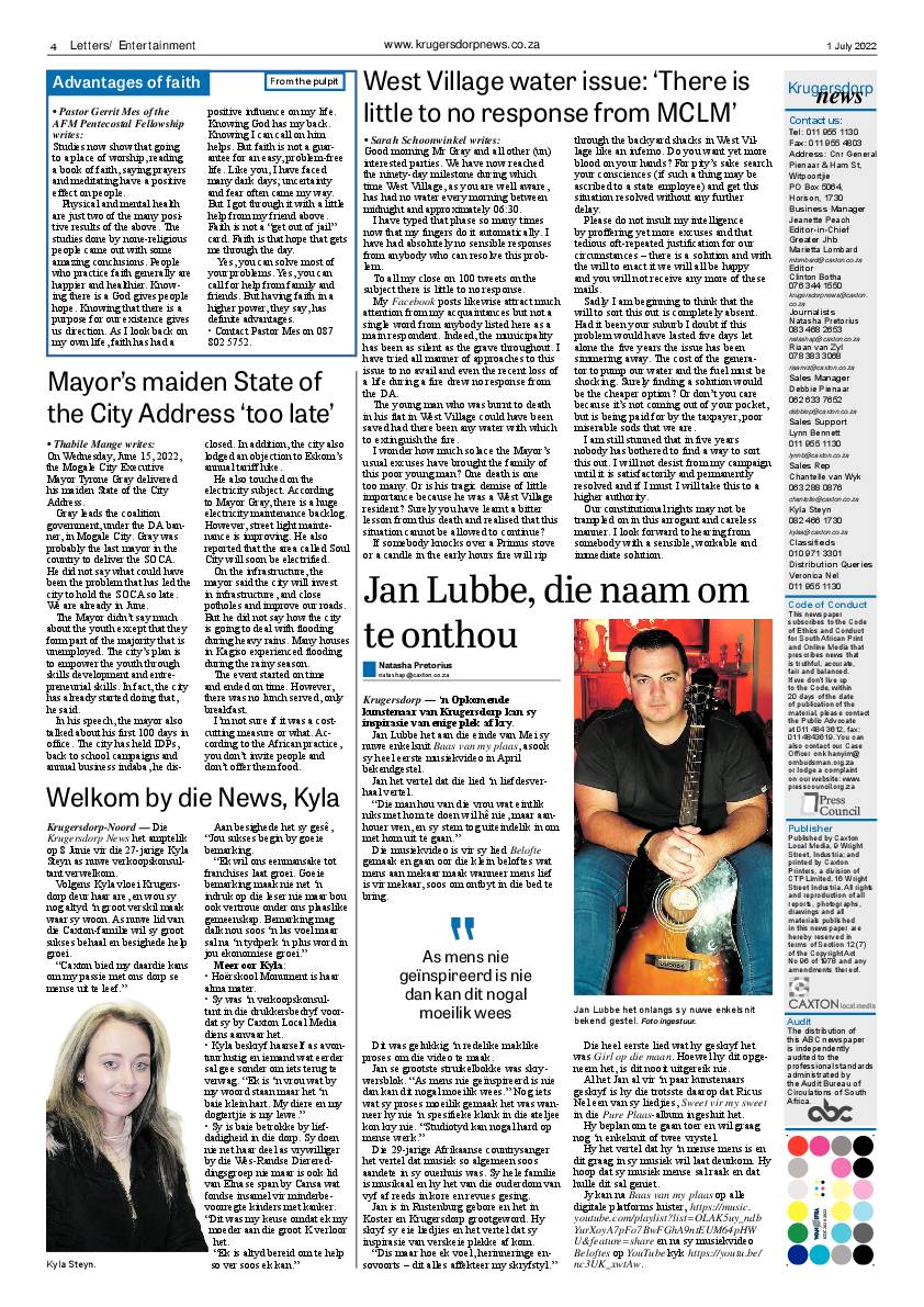 Krugersdorp News 1 July 2022 page 4