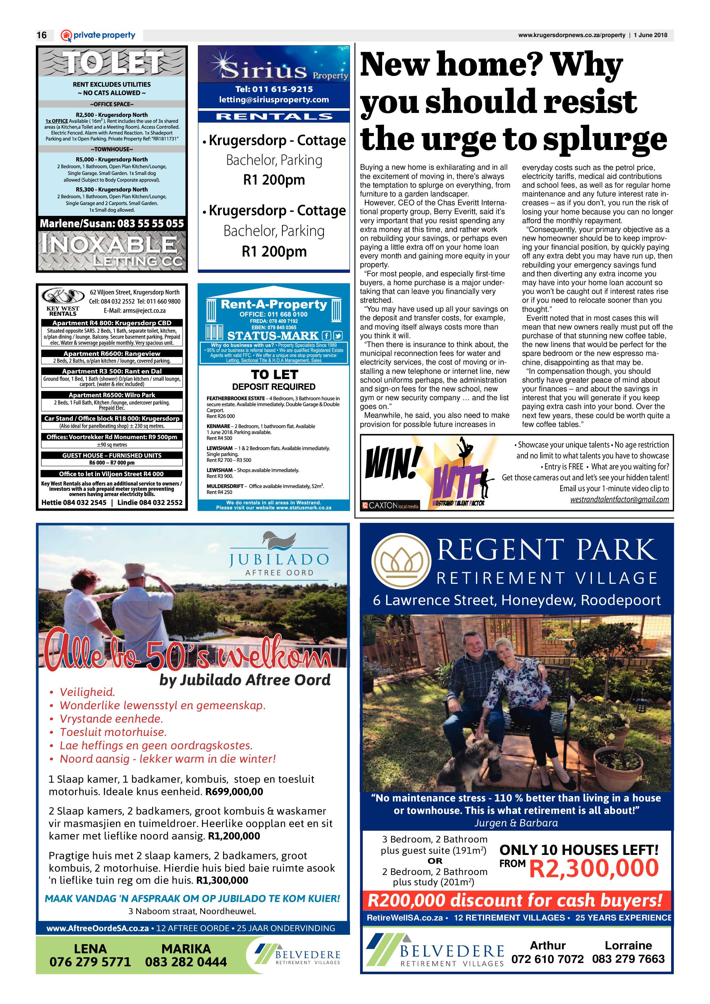 Krugersdorp News 1 June 2018 | Krugersdorp News Krugersdorp News 1 June 2018 | Krugersdorp News