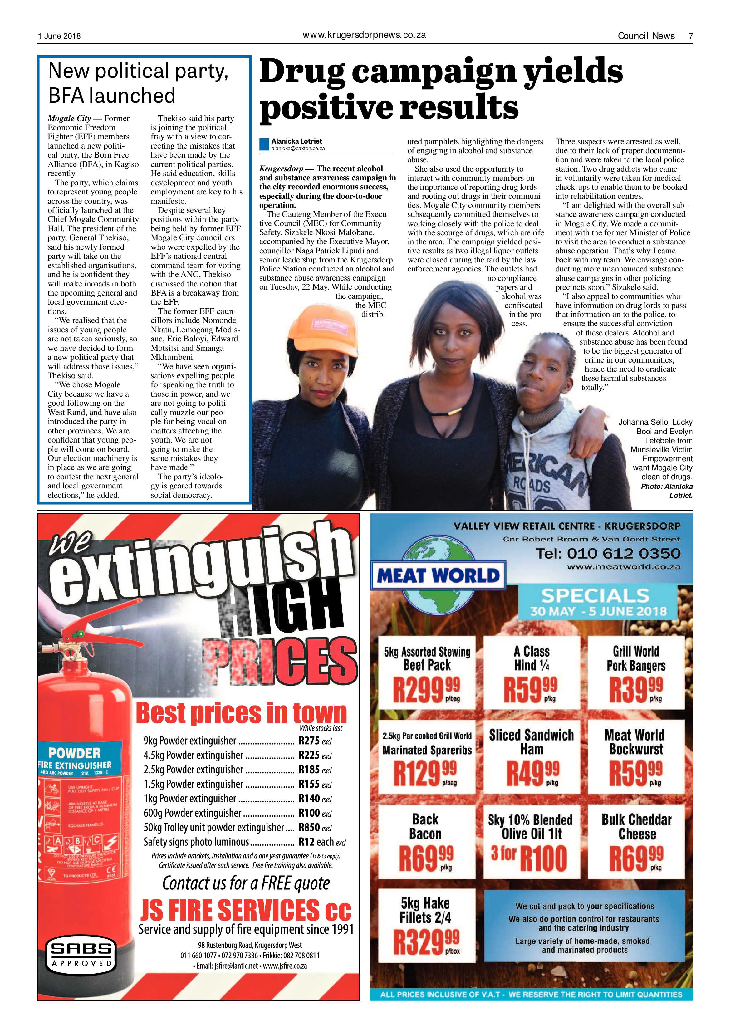 Krugersdorp News 1 June 2018 page 7
