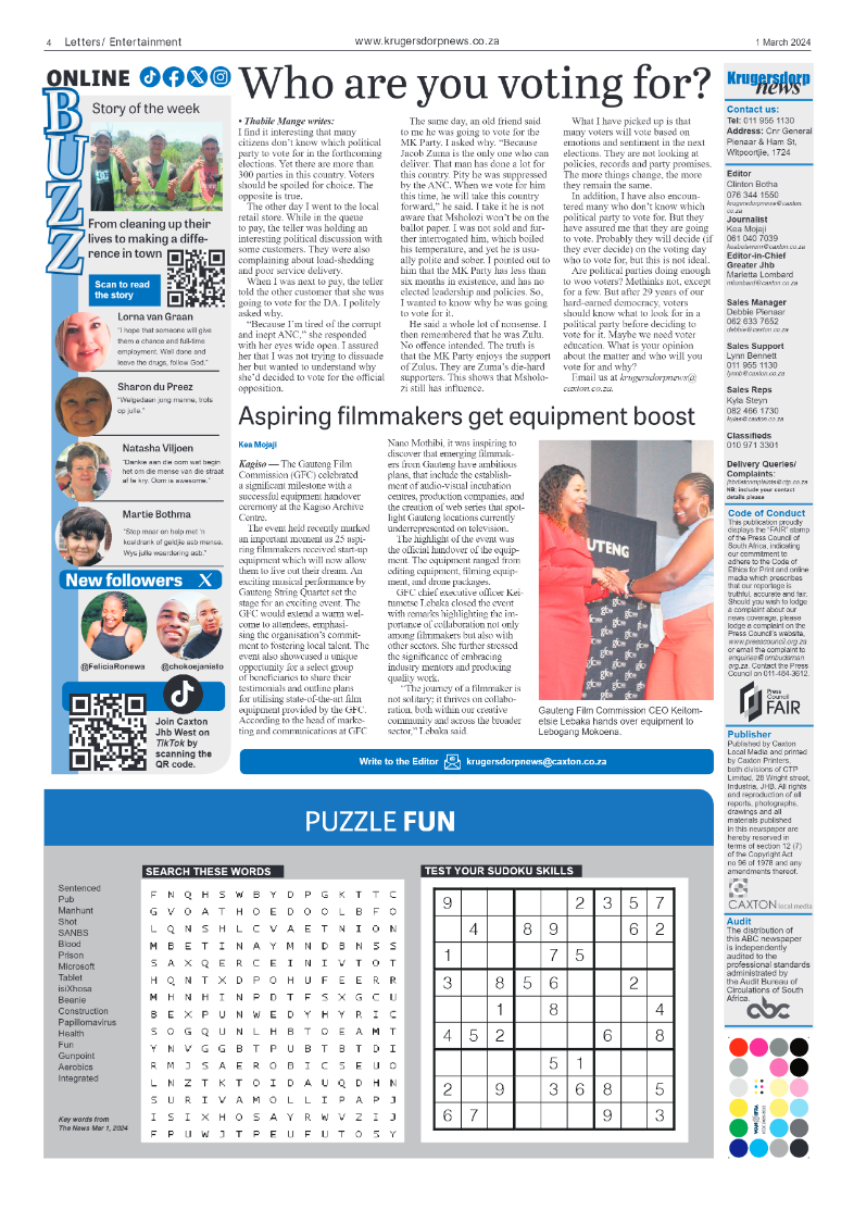 Krugersdorp News 1 March 2024 page 4