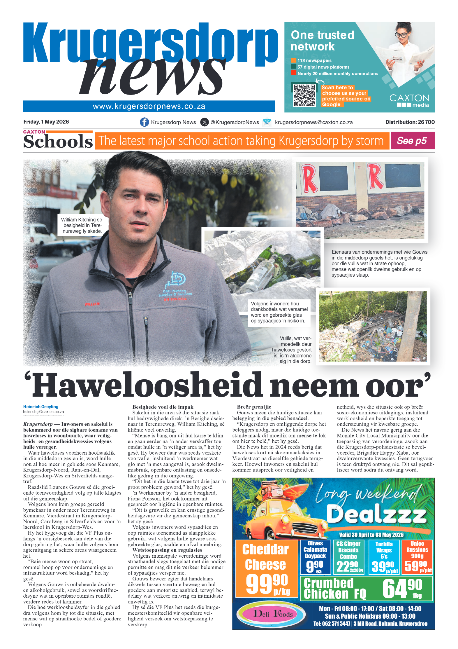 Krugersdorp News 1 May 2026 page 1