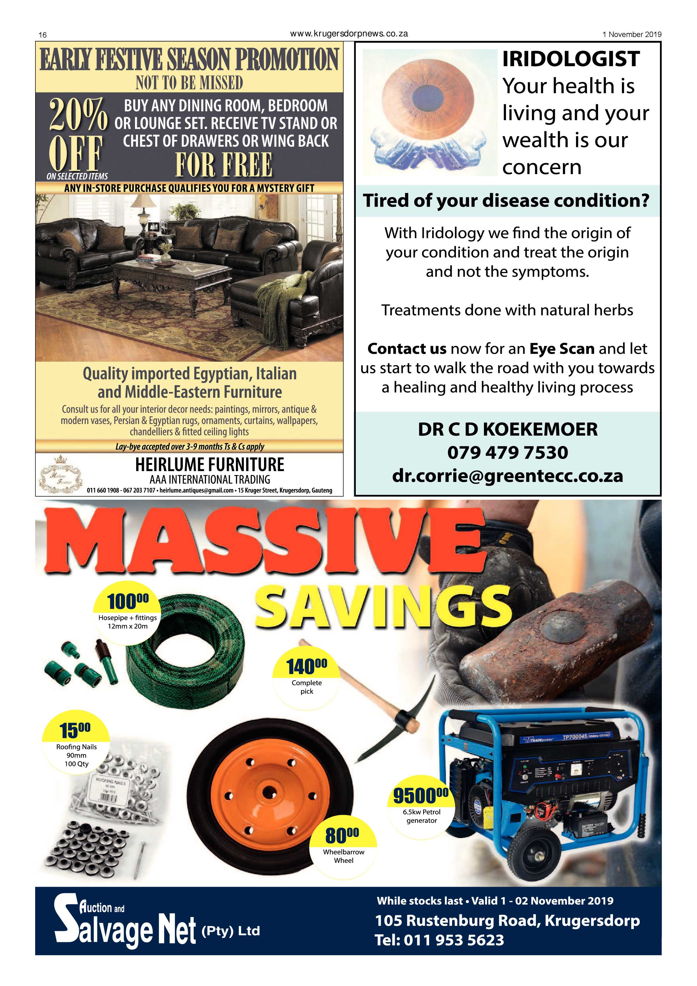 Krugersdorp News 1 November 2019 page 16