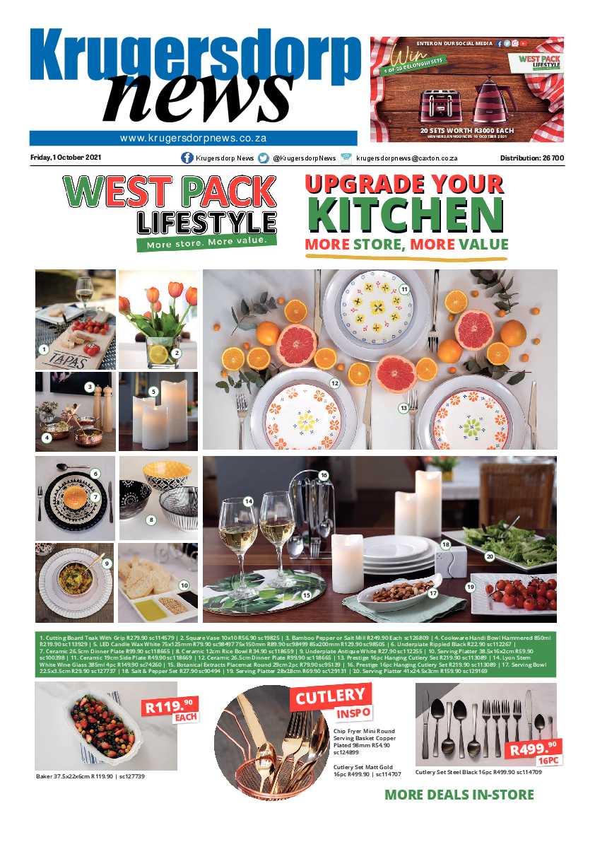 Krugersdorp News 1 October 2021 page 1