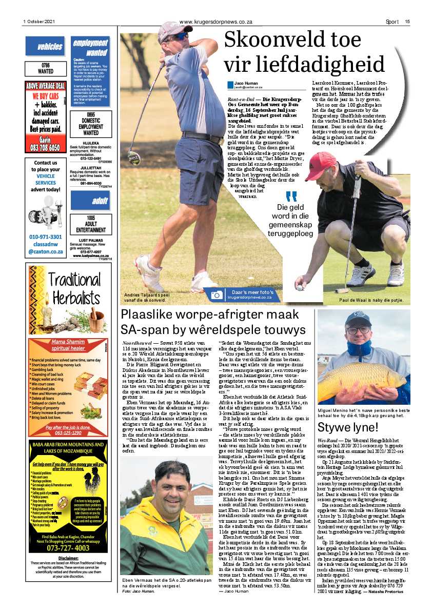 Krugersdorp News 1 October 2021 page 17