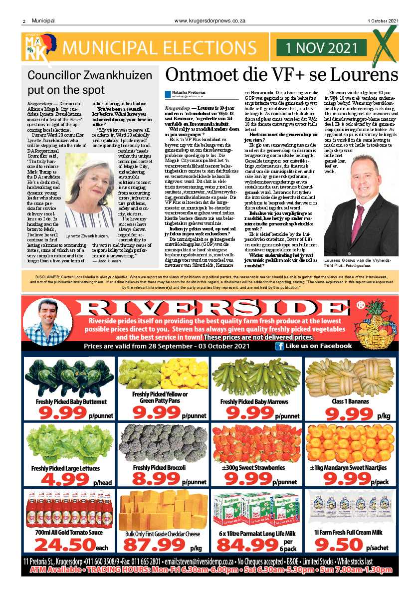 Krugersdorp News 1 October 2021 page 4