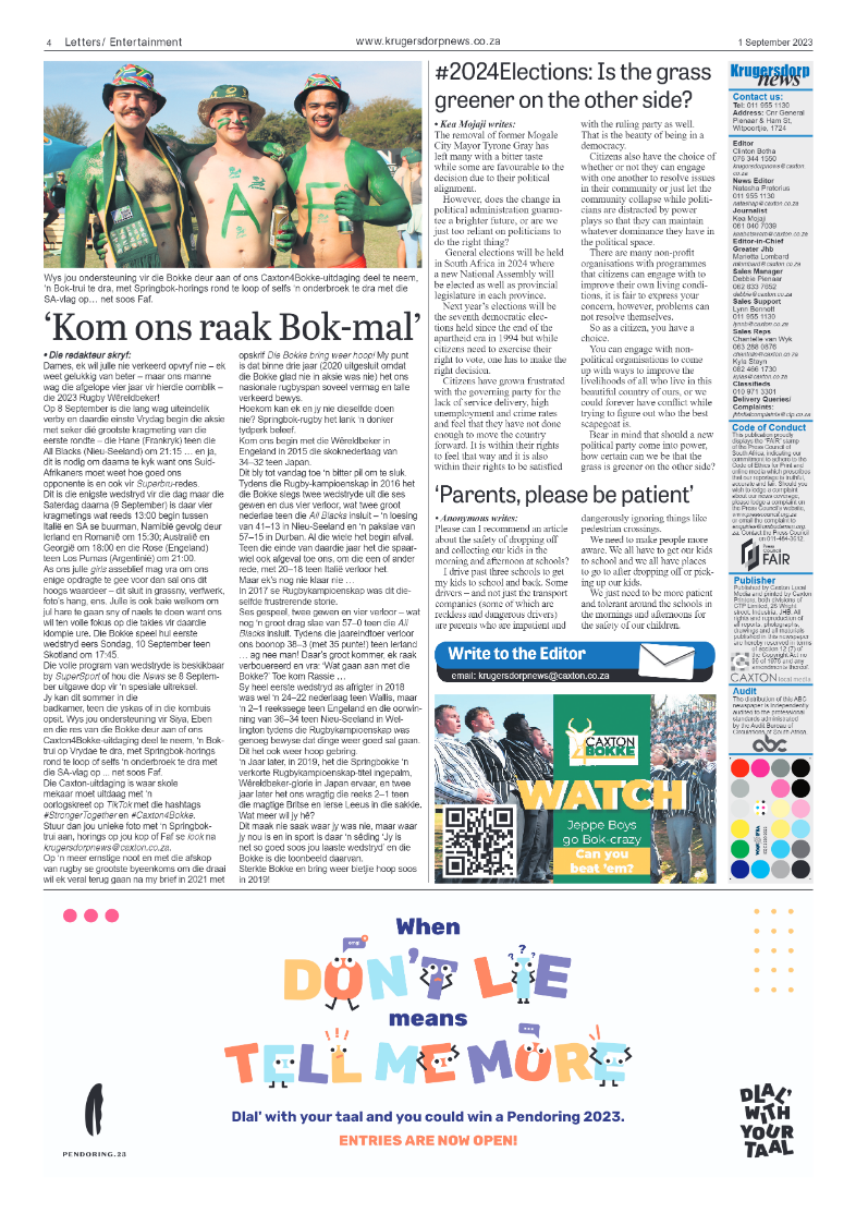 Krugersdorp News 1 September 2023 page 4