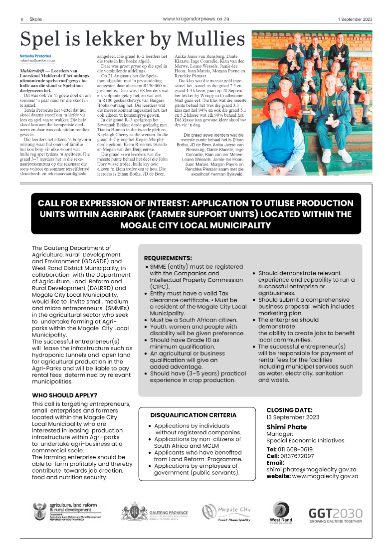 Krugersdorp News 1 September 2023 page 6