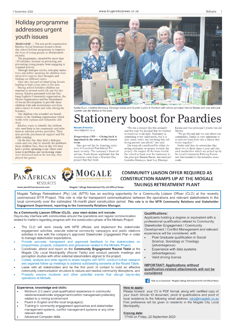 Krugersdorp News 1 September 2023 page 7