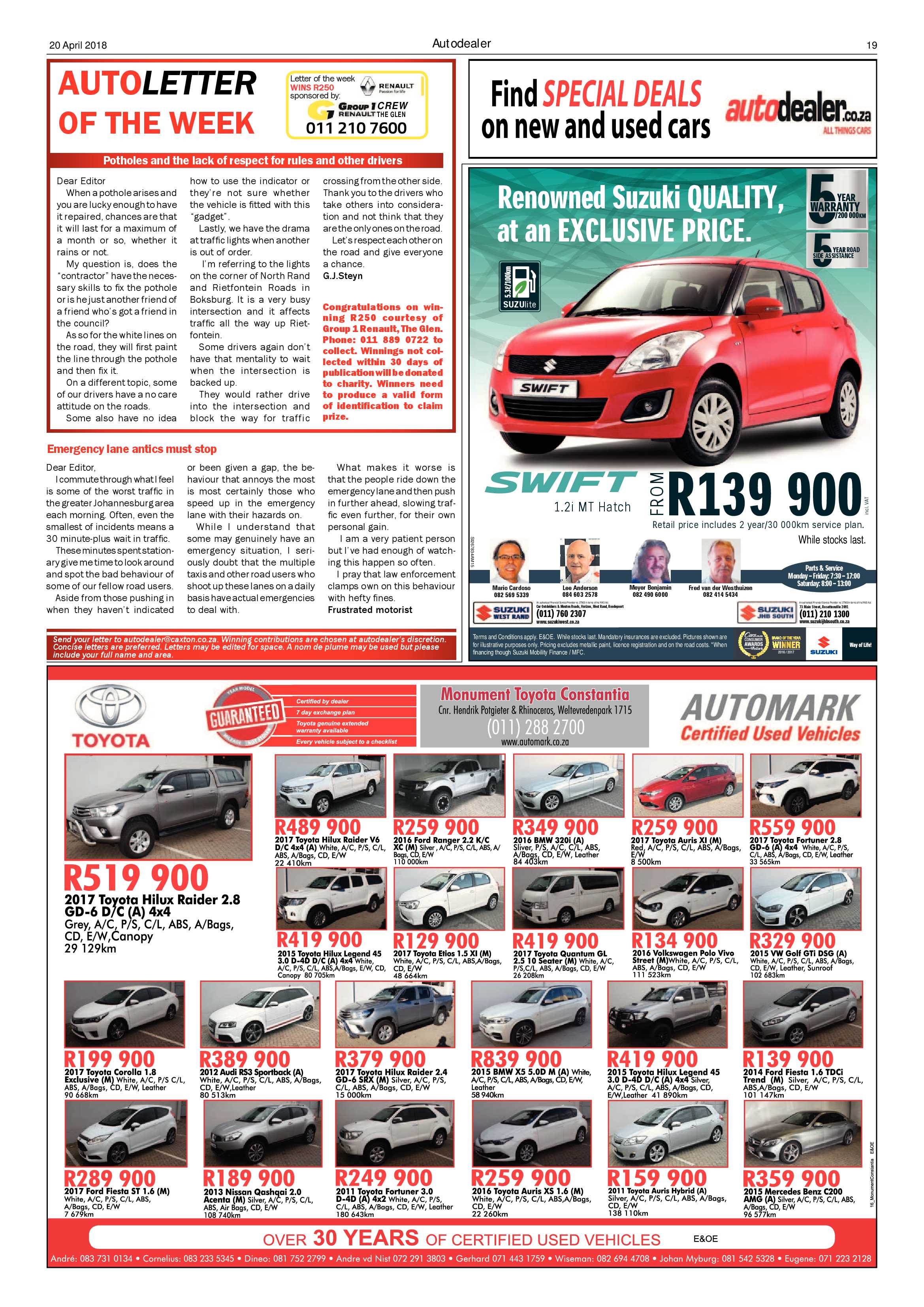 Krugersdorp News 20 April 2018 page 19