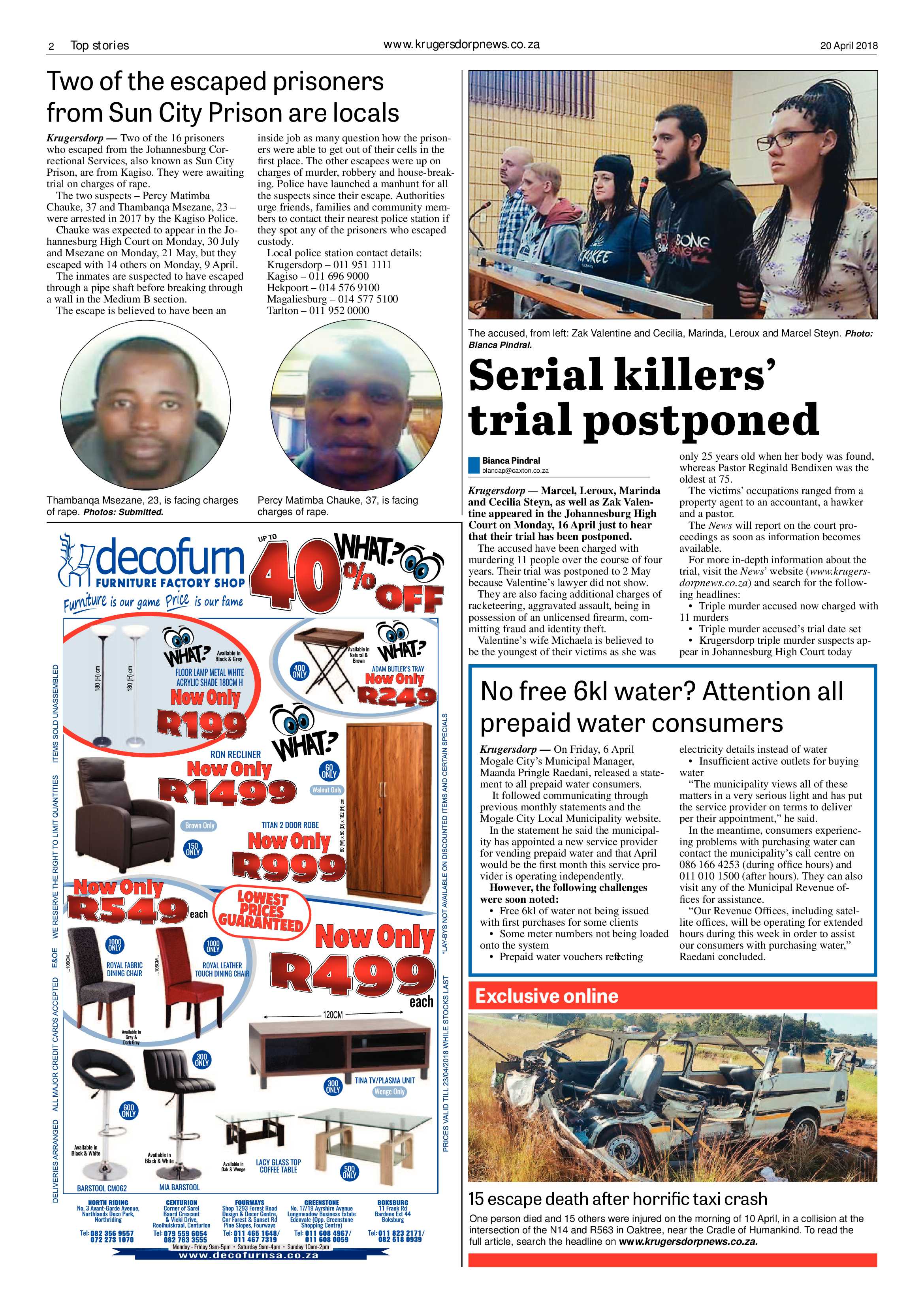 Krugersdorp News 20 April 2018 page 2