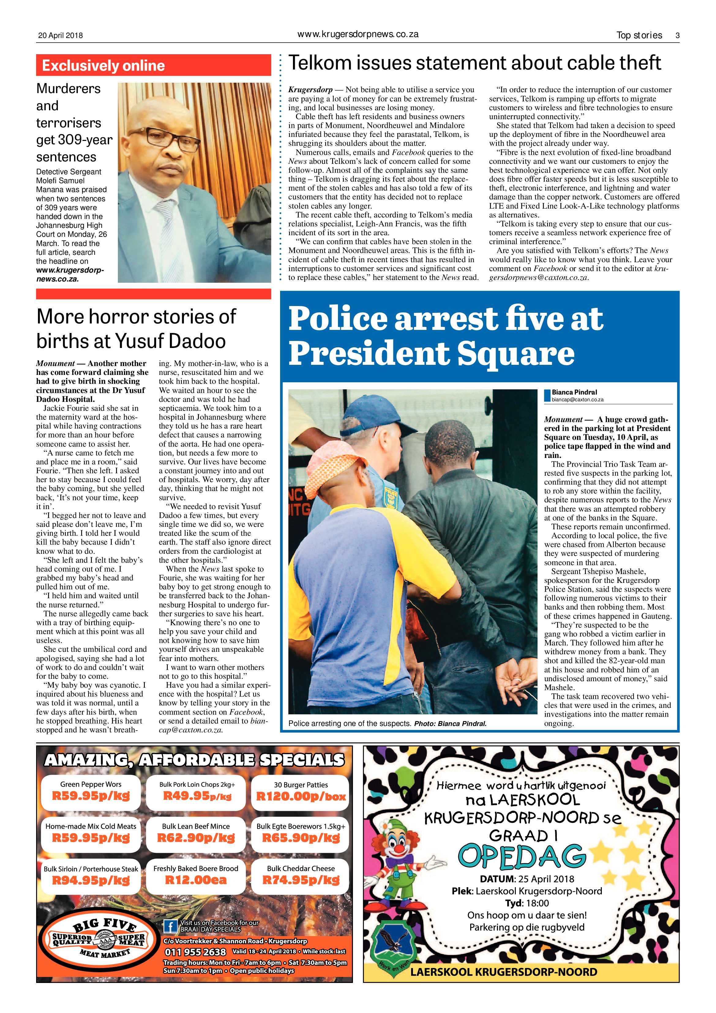 Krugersdorp News 20 April 2018 page 3