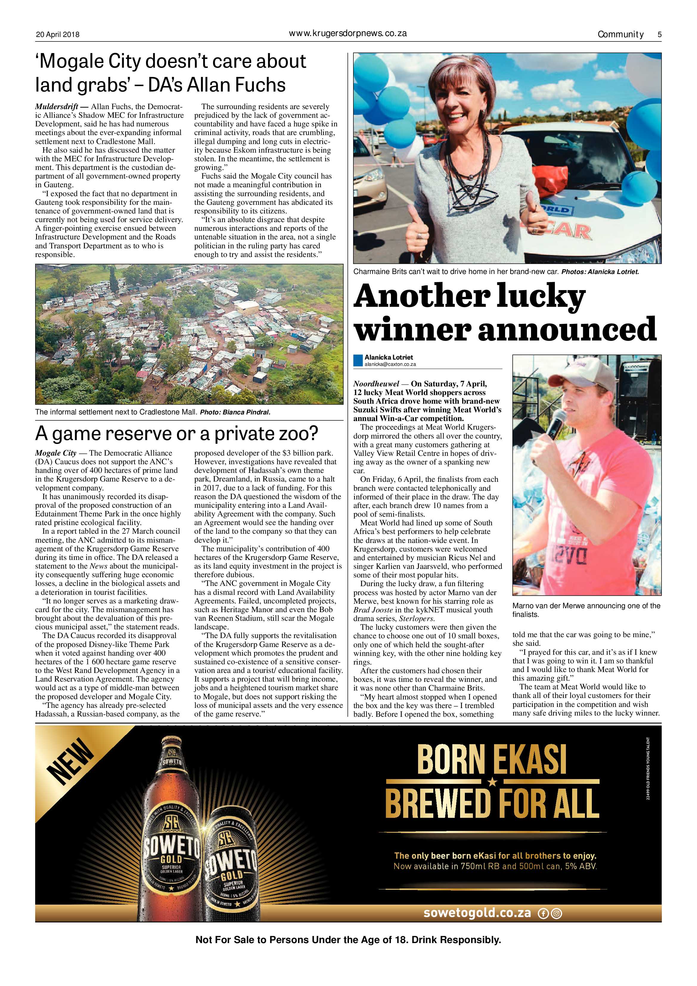 Krugersdorp News 20 April 2018 page 5