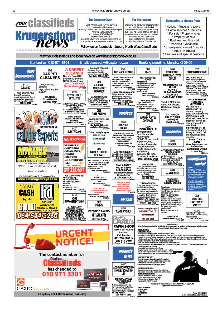 Krugersdorp News 20 August 2021 page 10