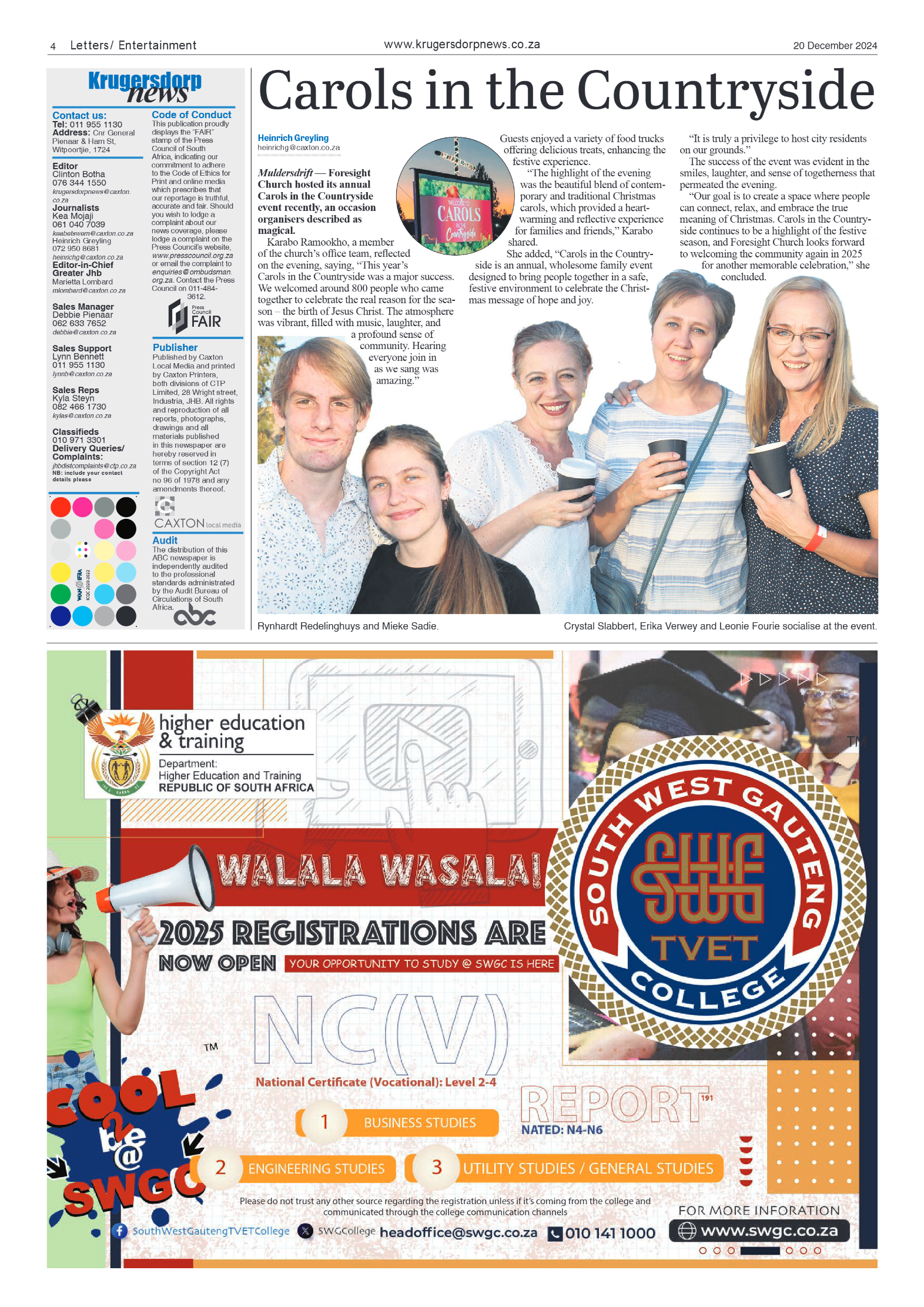 Krugersdorp News 20 December 2024 page 4