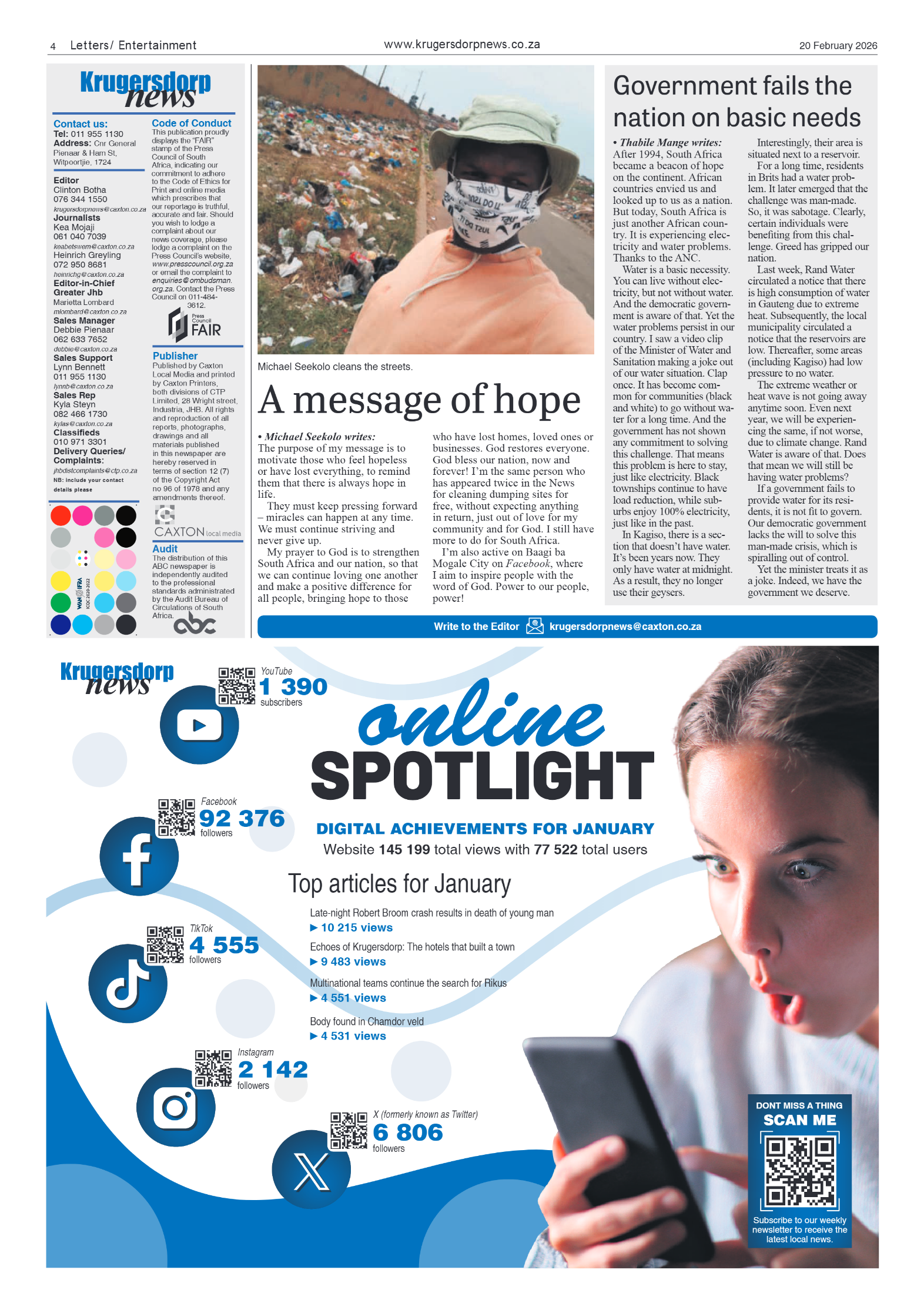 Krugersdorp News 20 February 2026 page 4