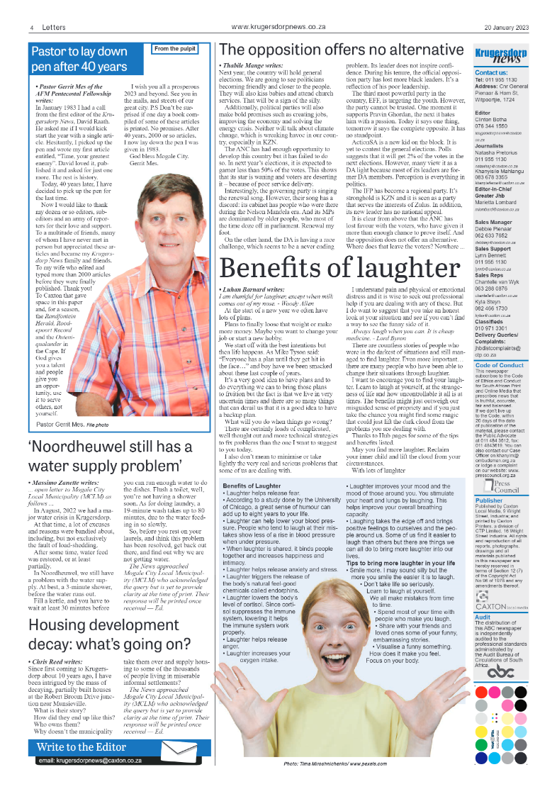 Krugersdorp News 20 January 2023 page 4