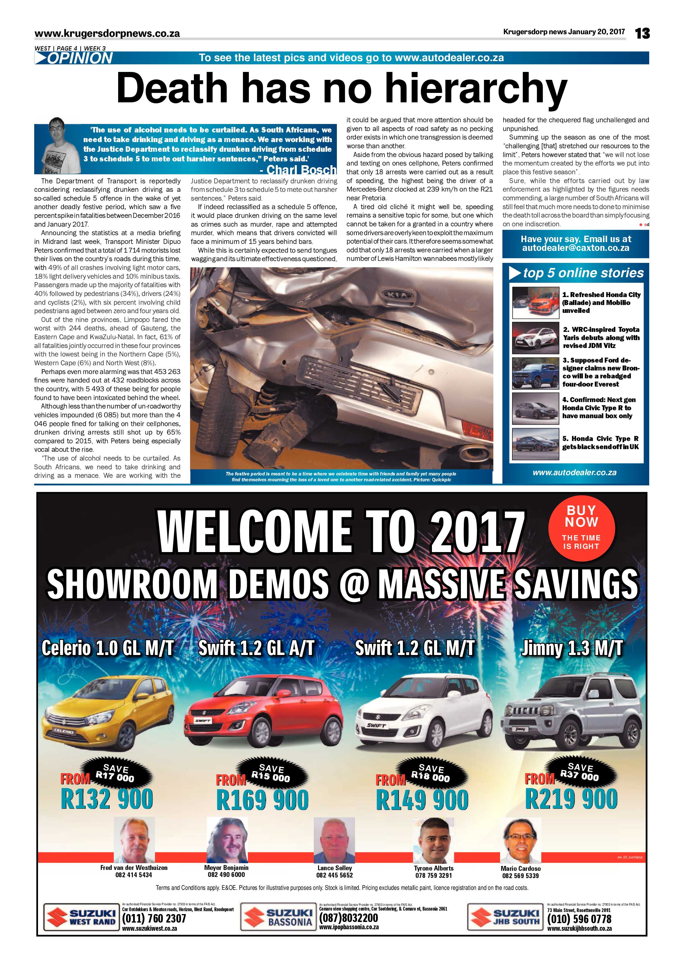 Krugersdorp News 20 January 2017 page 13