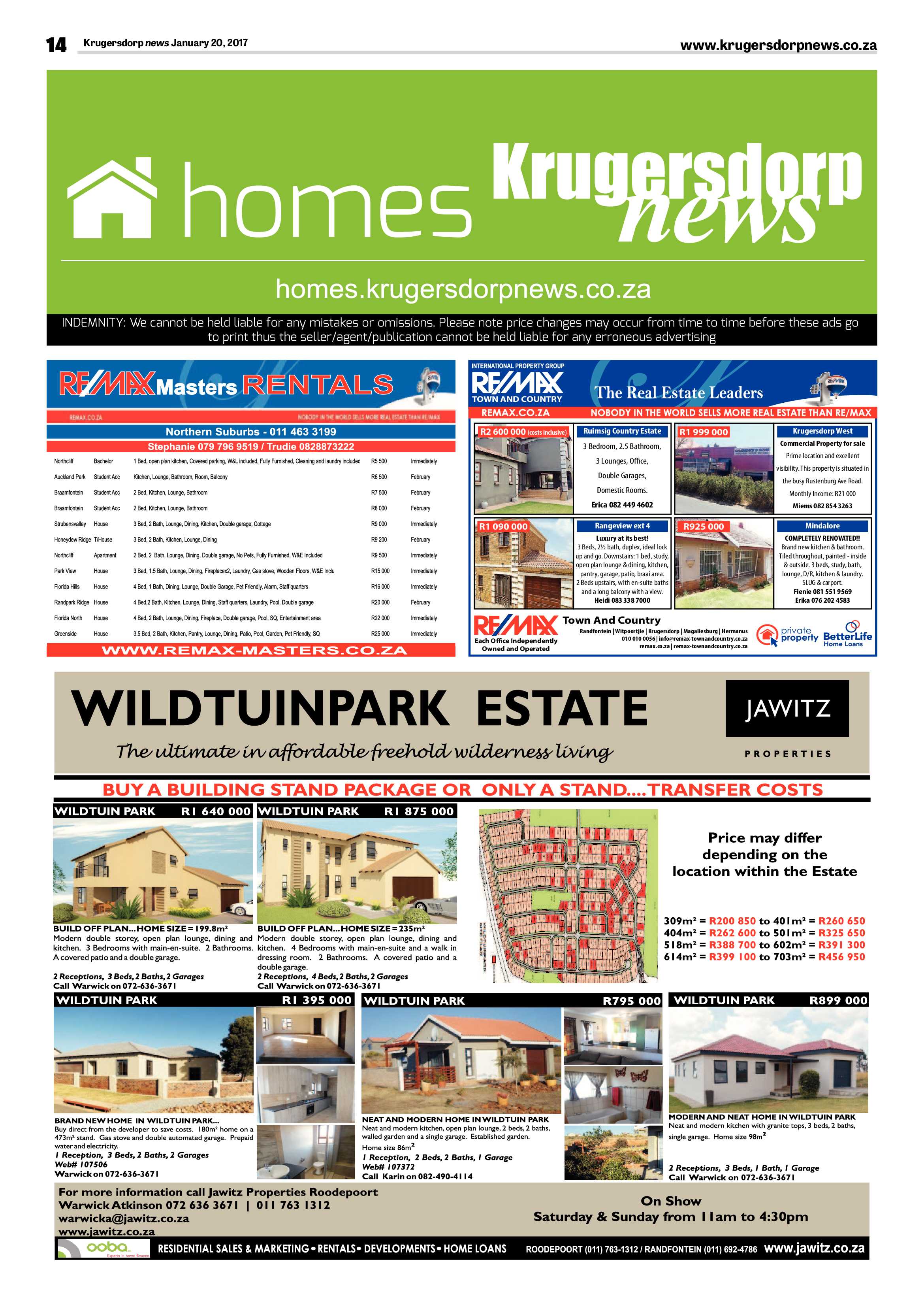 Krugersdorp News 20 January 2017 page 14
