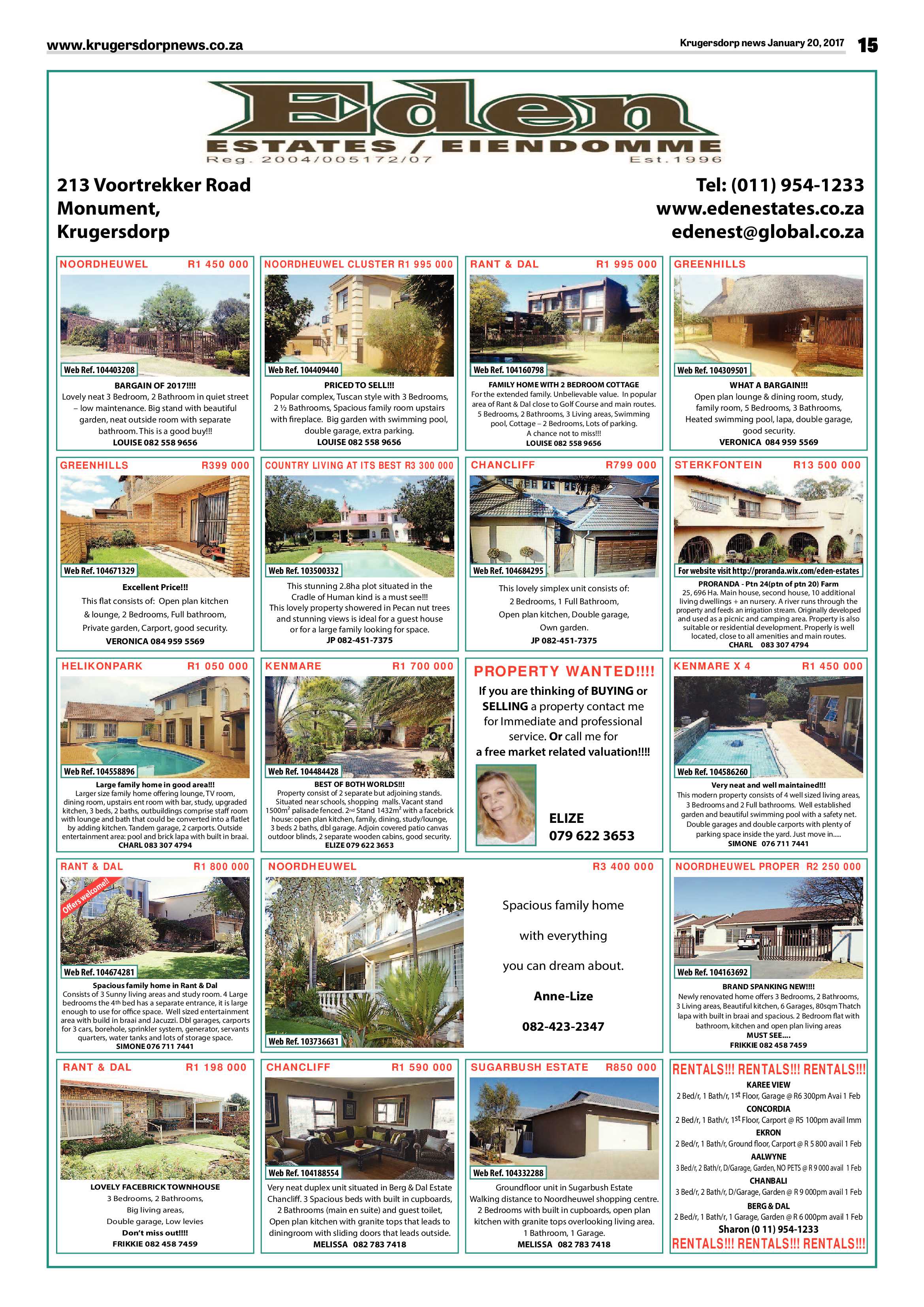 Krugersdorp News 20 January 2017 page 15