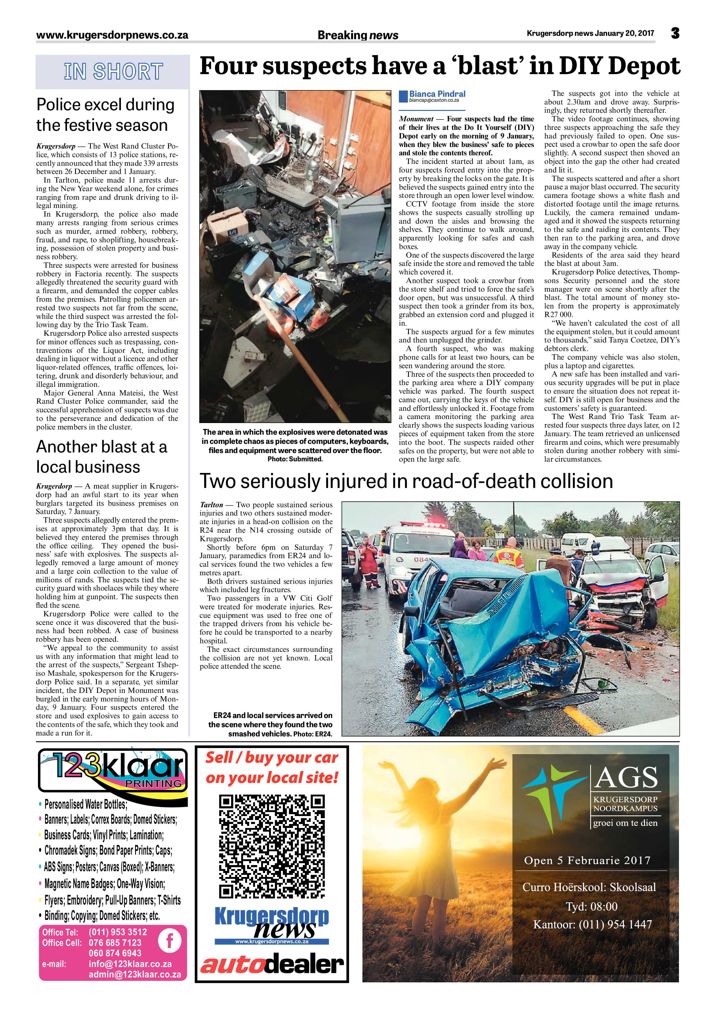 Krugersdorp News 20 January 2017 page 3
