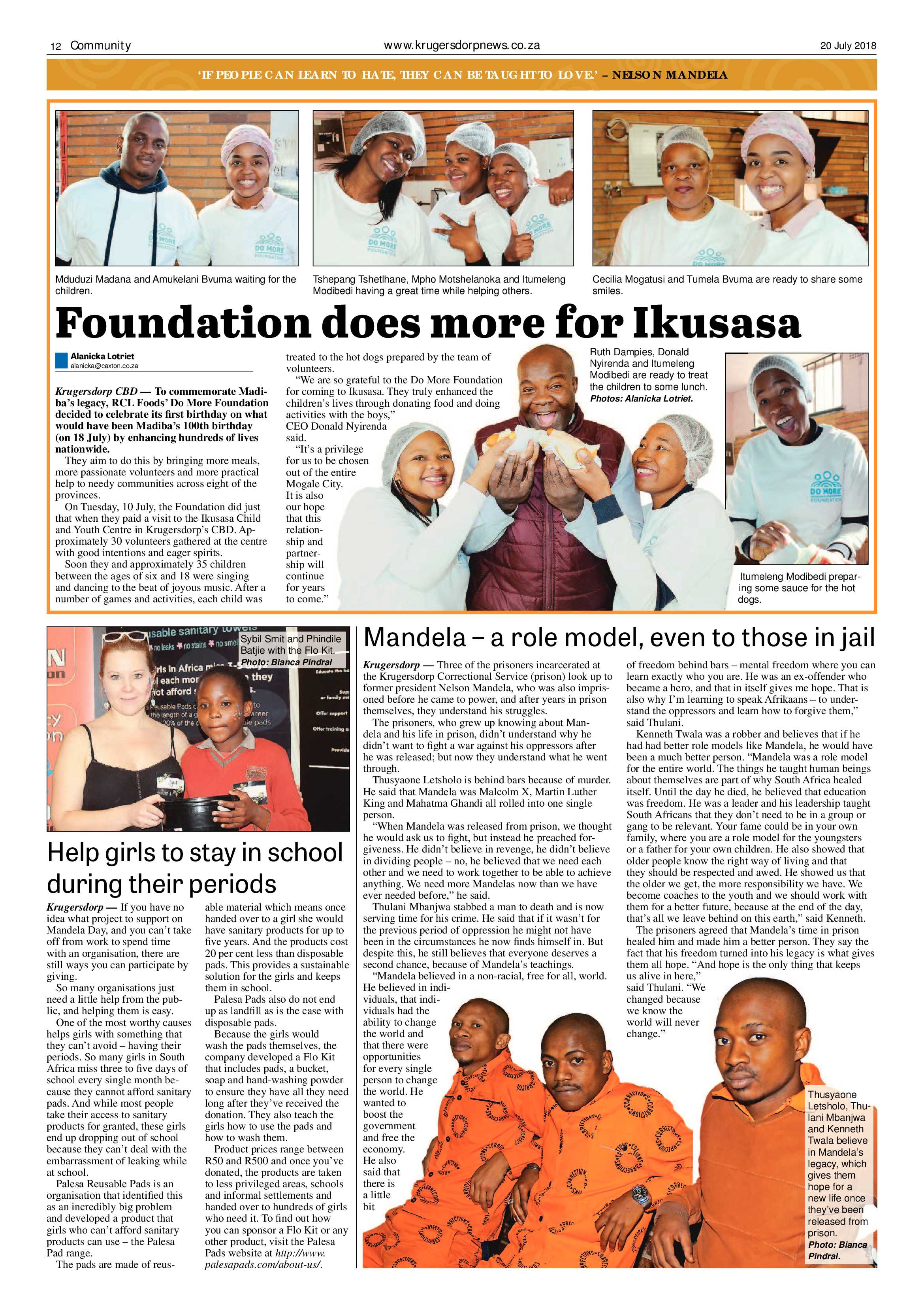 Krugersdorp News 20 July 2018 page 12