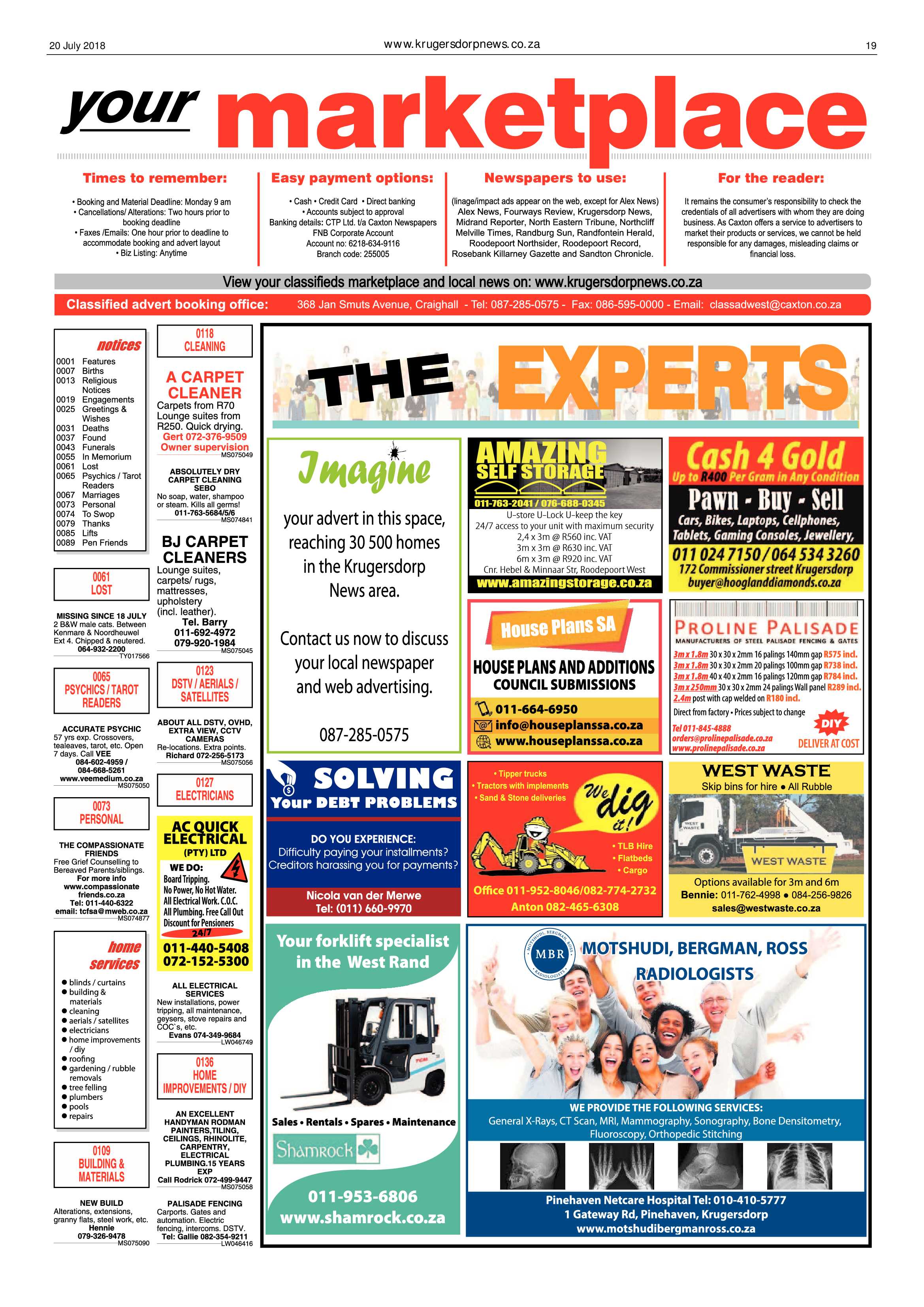 Krugersdorp News 20 July 2018 page 19