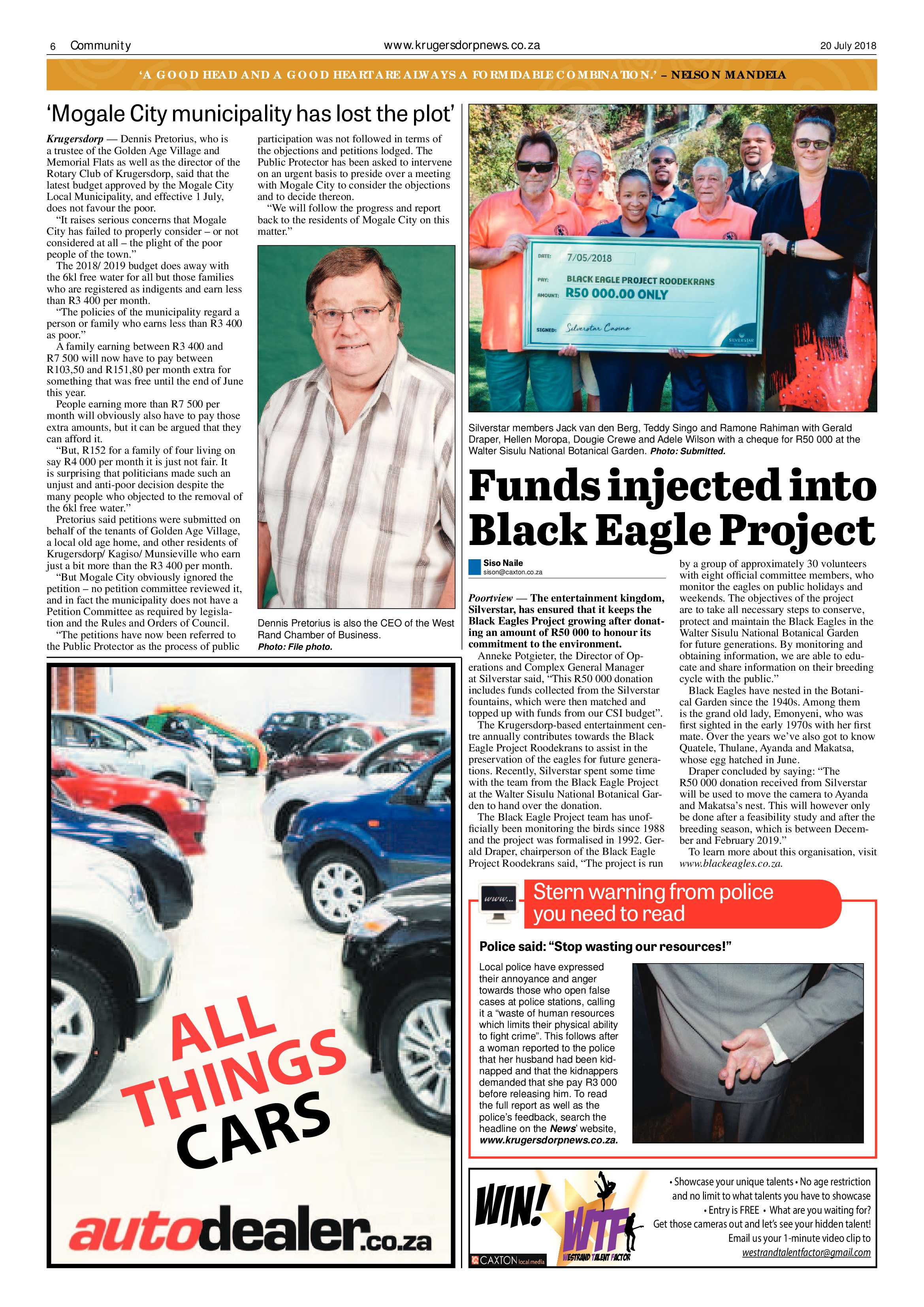 Krugersdorp News 20 July 2018 page 6