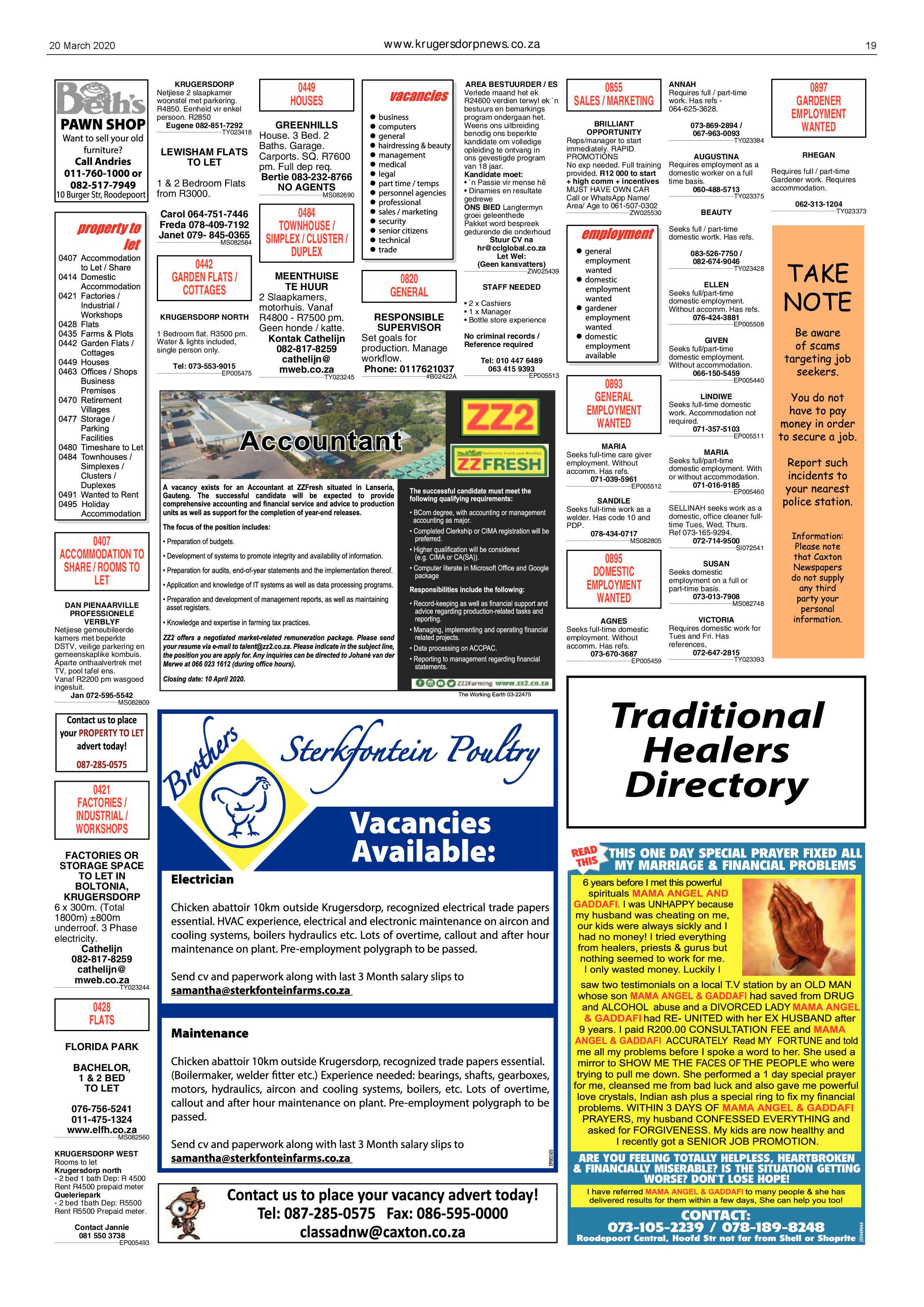 Krugersdorp News 20 March 2020 page 19