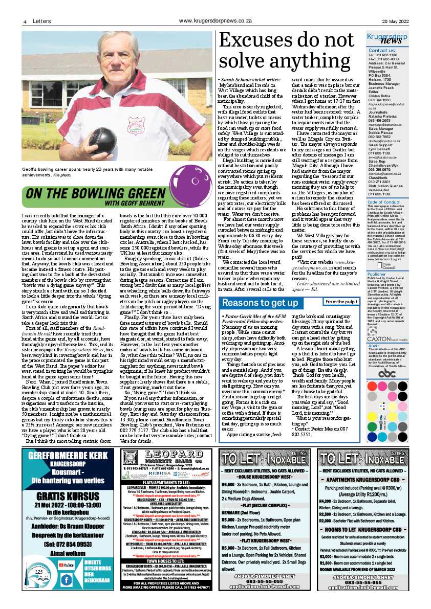 Krugersdorp News 20 May 2022 page 4