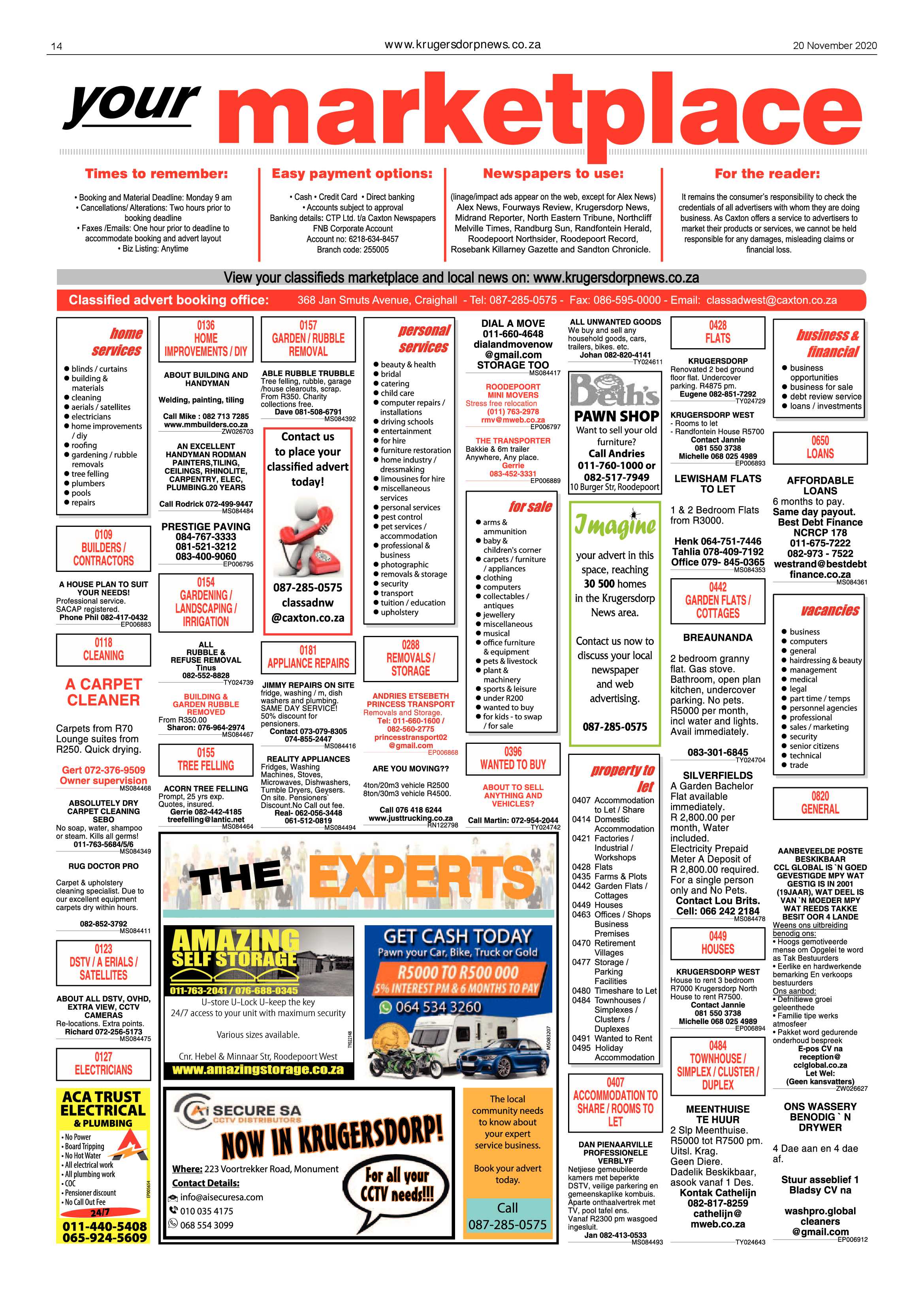 Krugersdorp News 20 November 2020 page 14