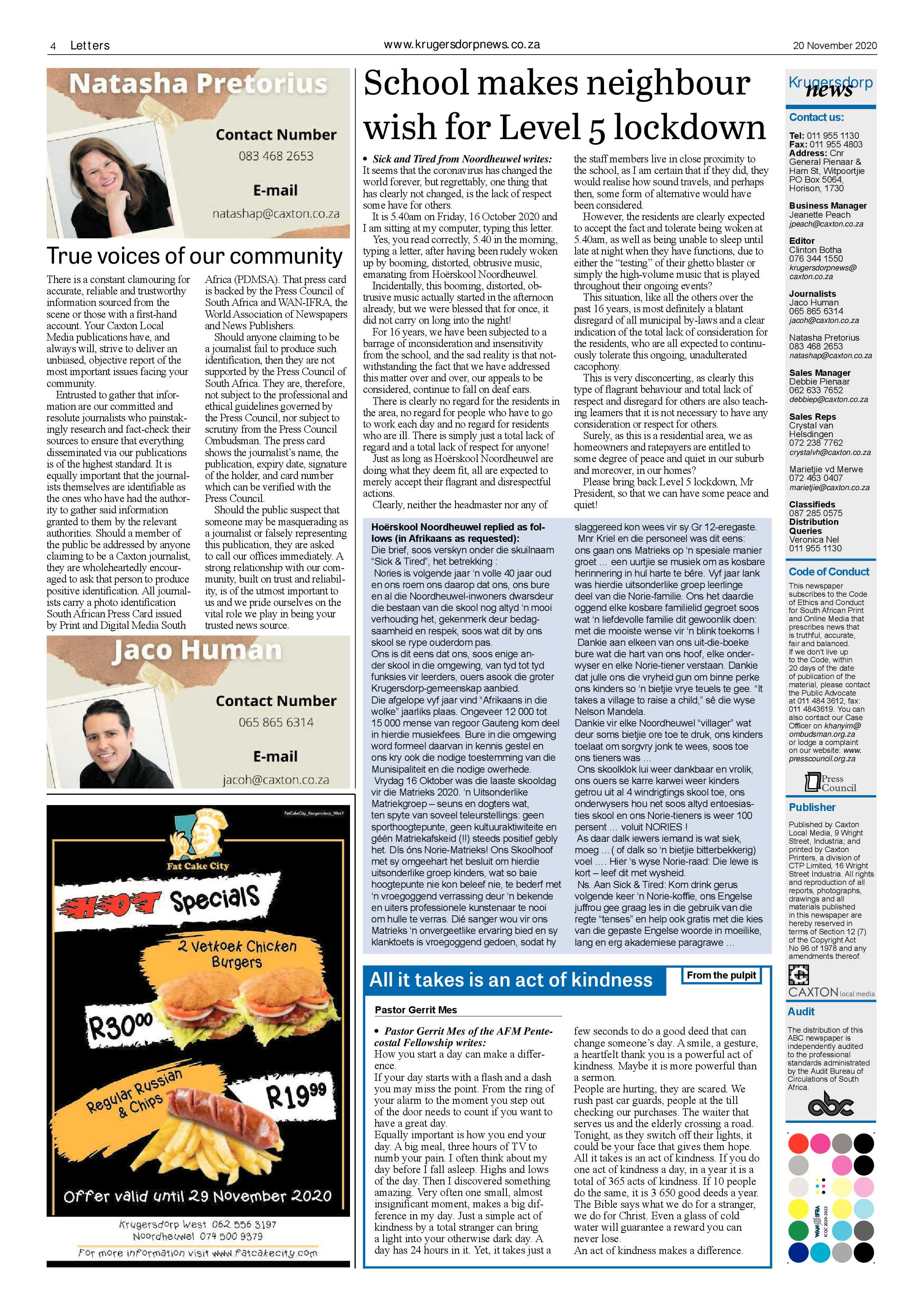 Krugersdorp News 20 November 2020 page 4