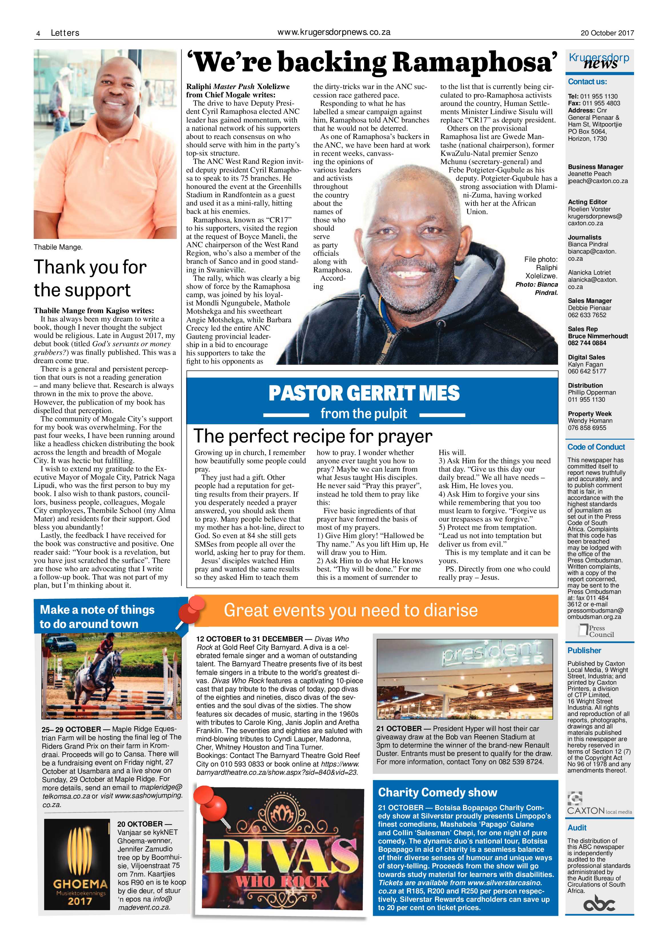 Krugersdorp News 20 October 2017 page 4
