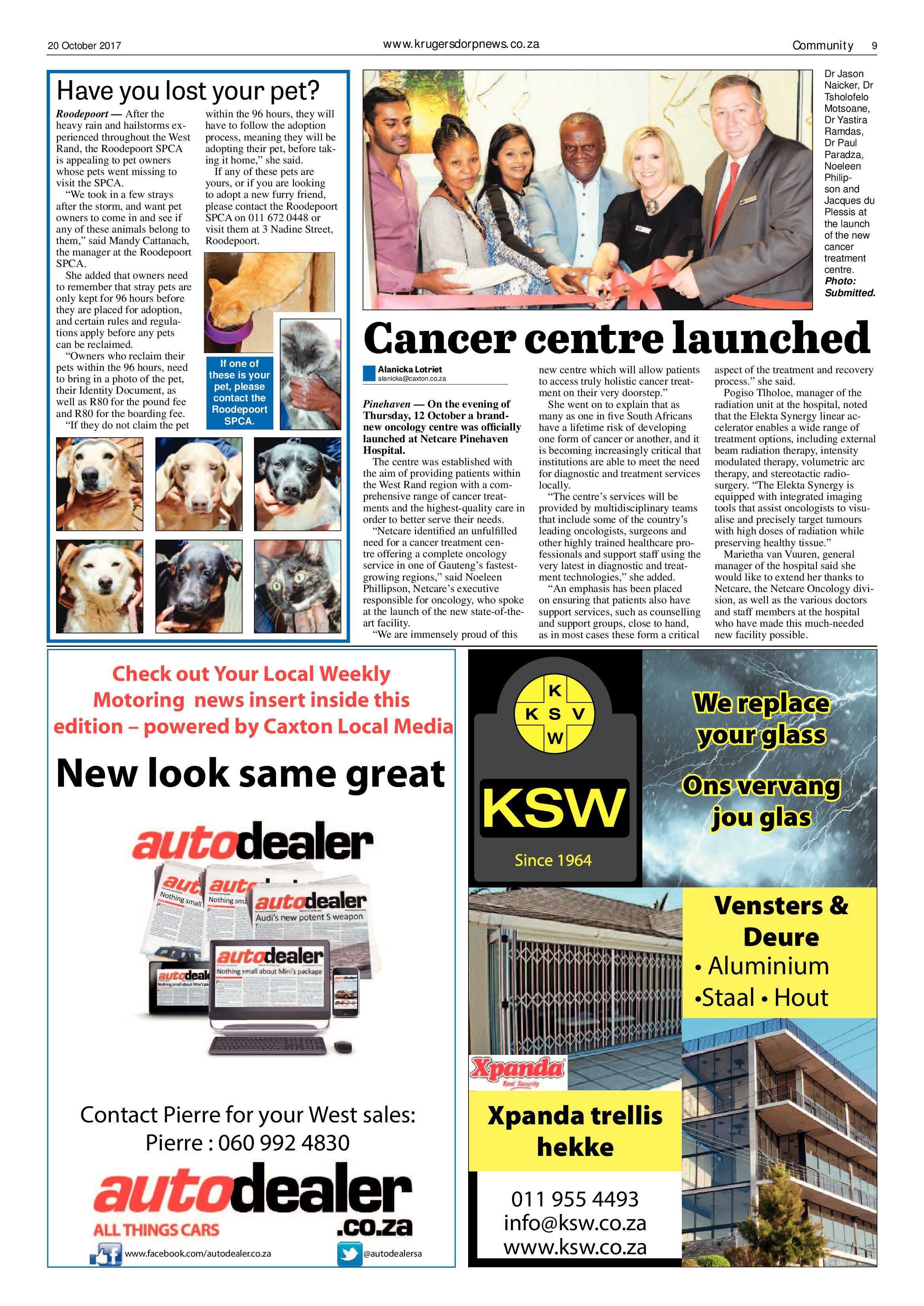 Krugersdorp News 20 October 2017 page 9
