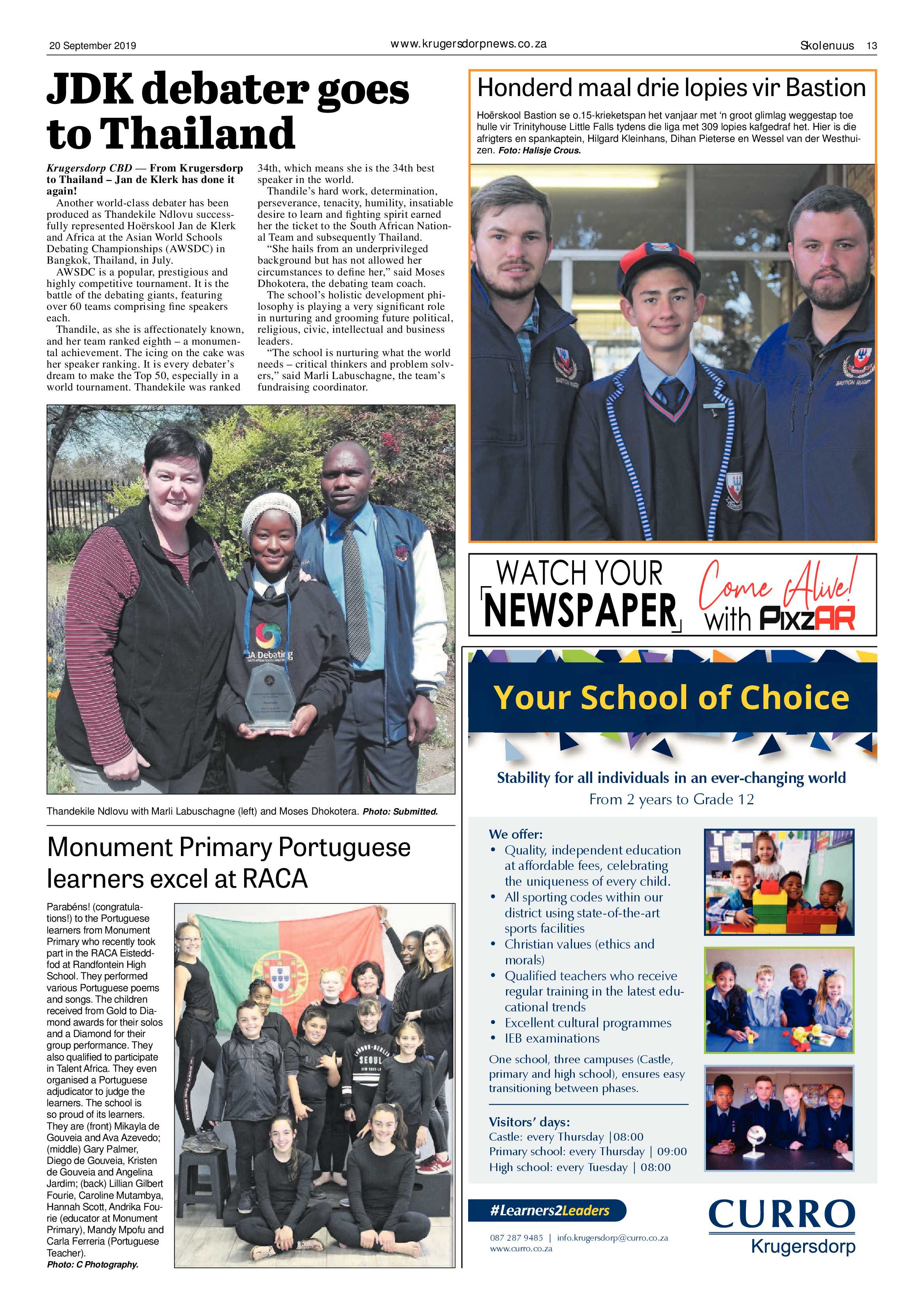 Krugersdorp News 20 September 219 page 13
