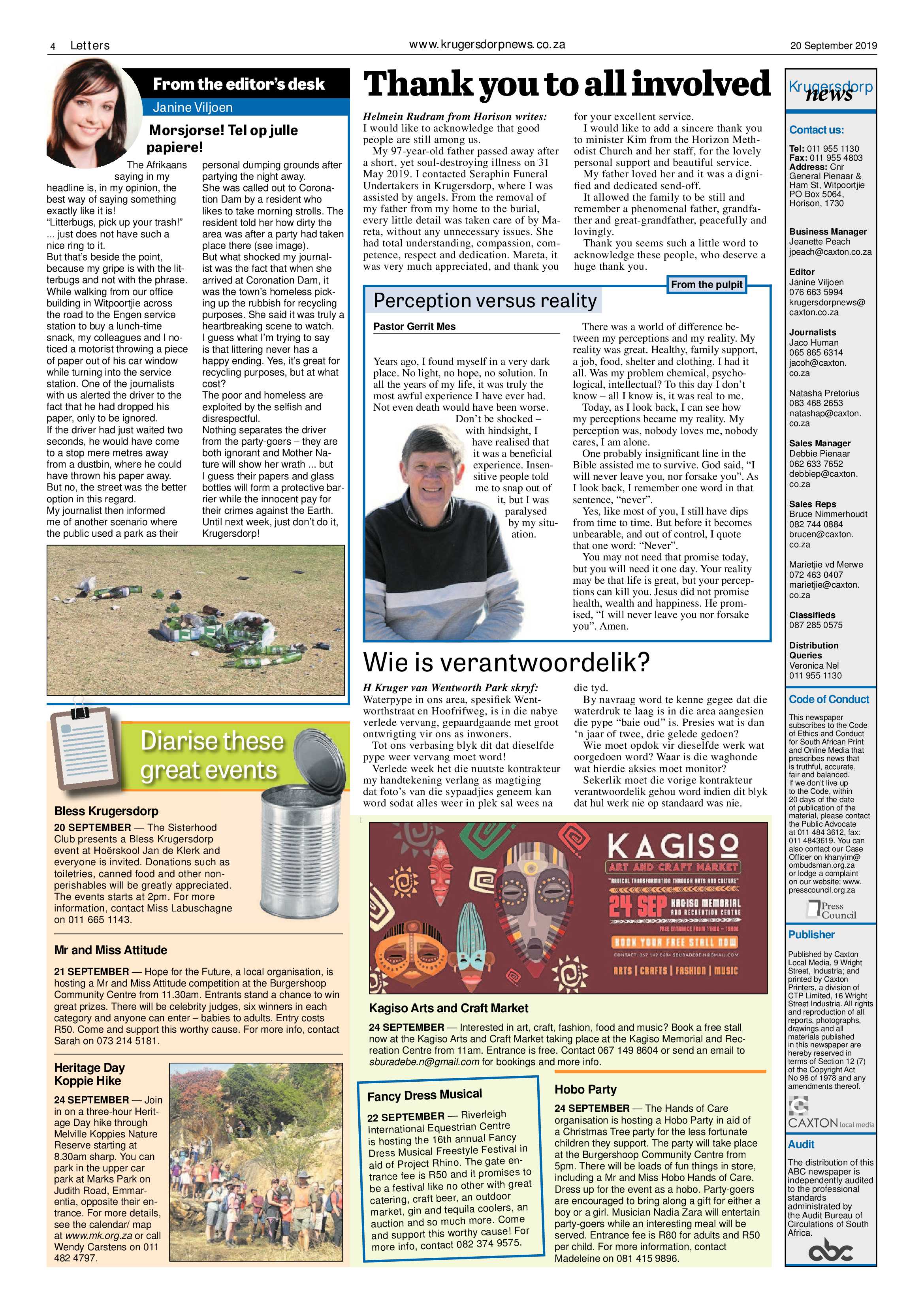 Krugersdorp News 20 September 219 page 4