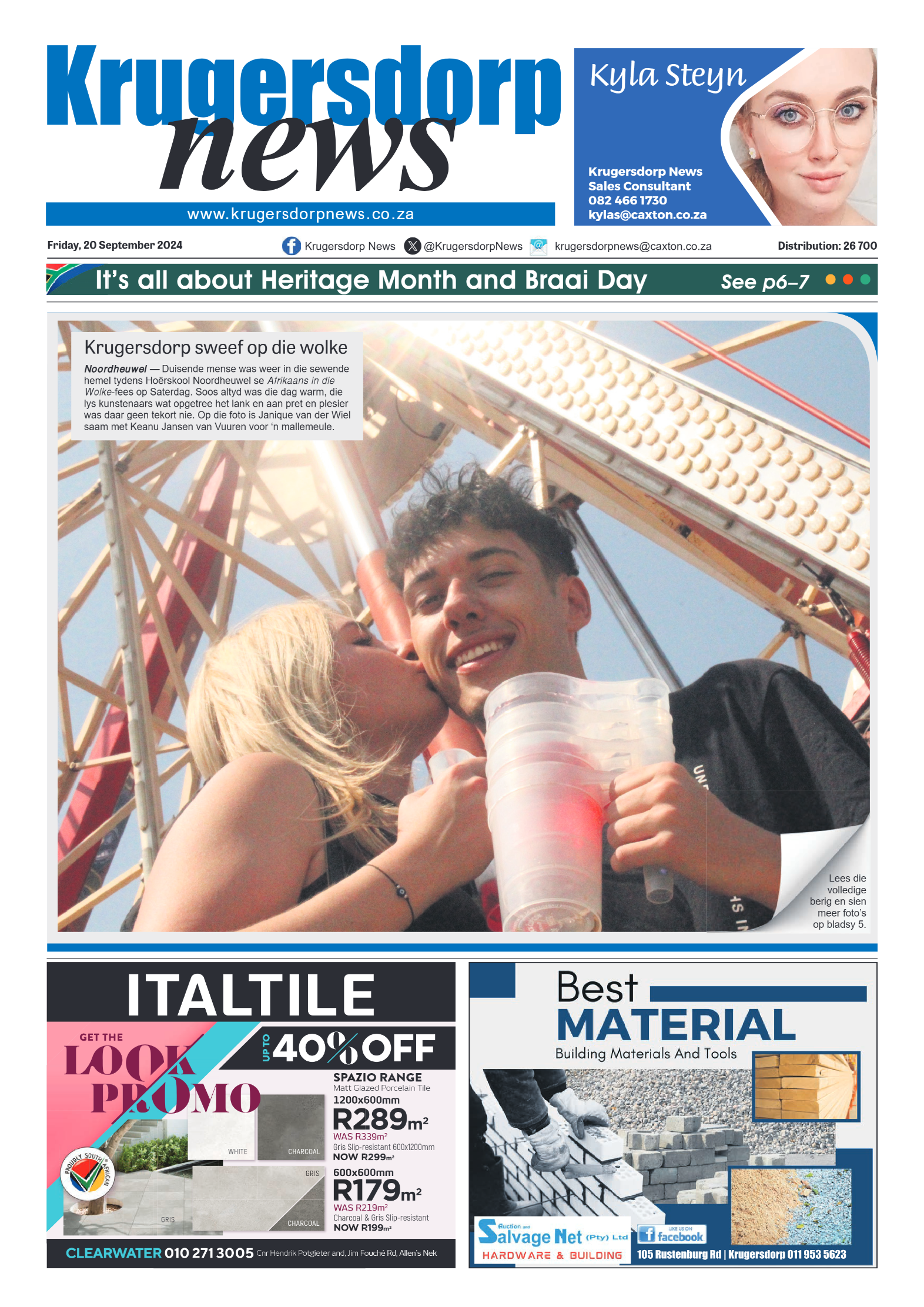 Krugersdorp News 20 September 2024 page 1