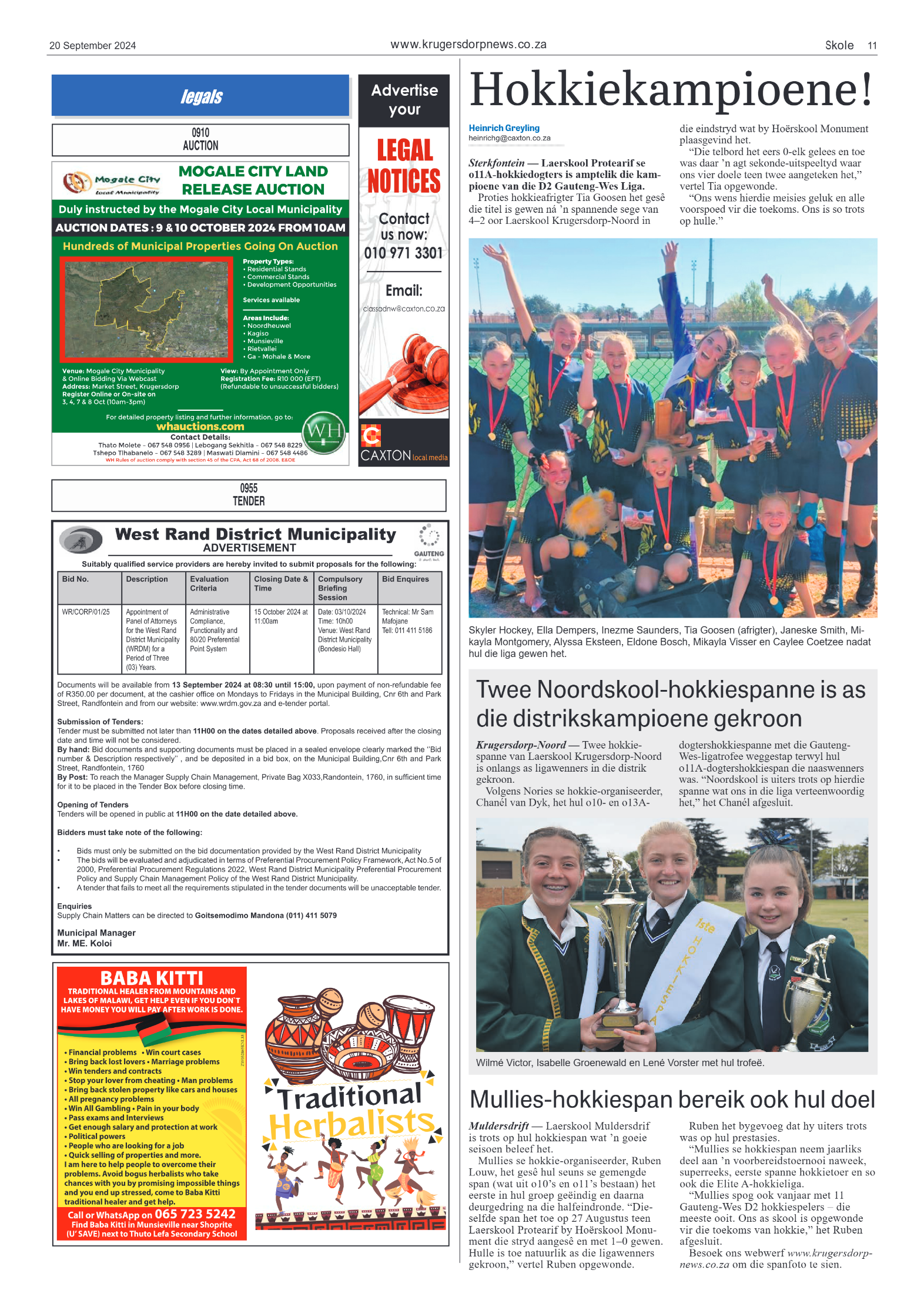 Krugersdorp News 20 September 2024 page 11