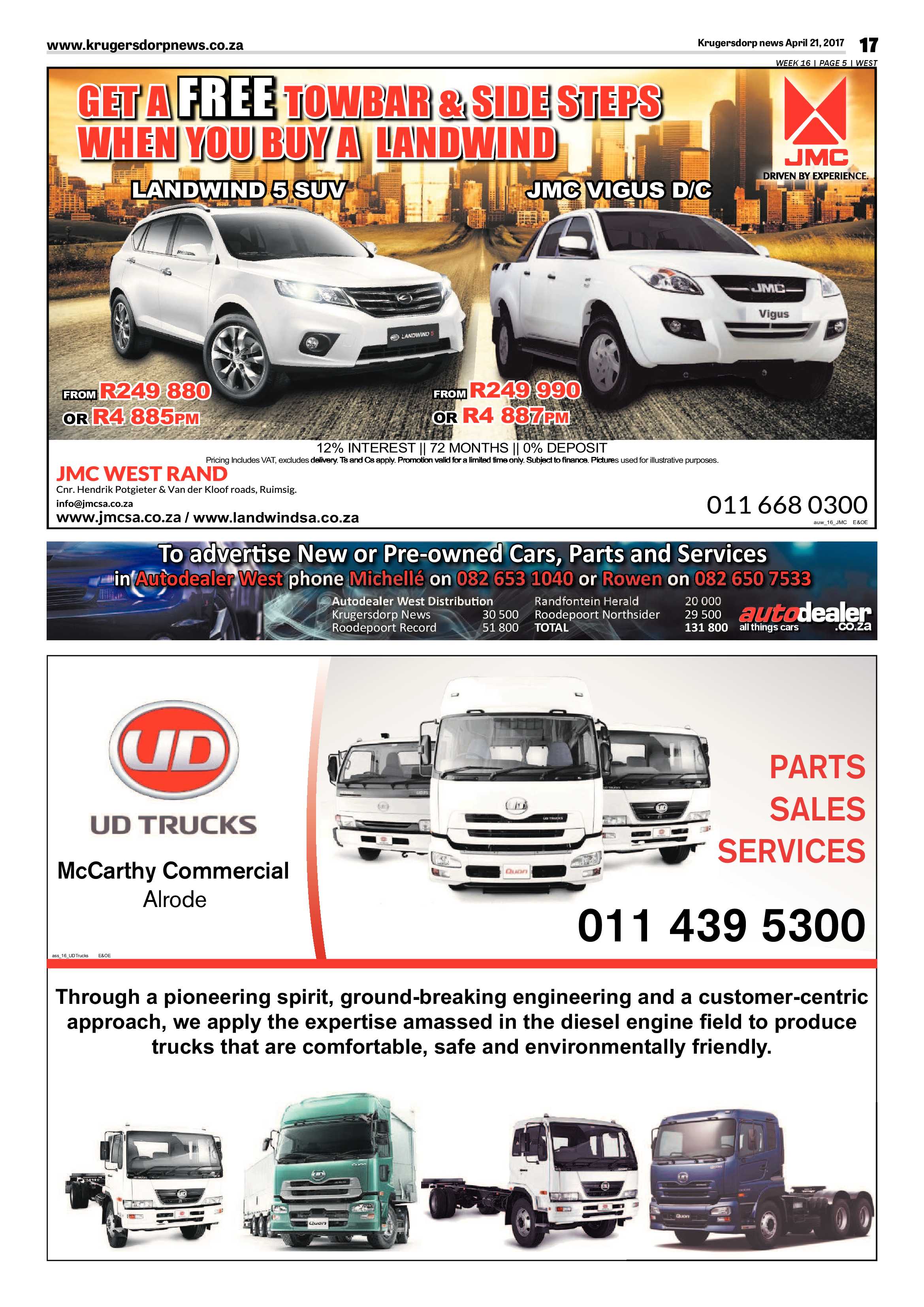 Krugersdorp News 21 April 2017 page 17