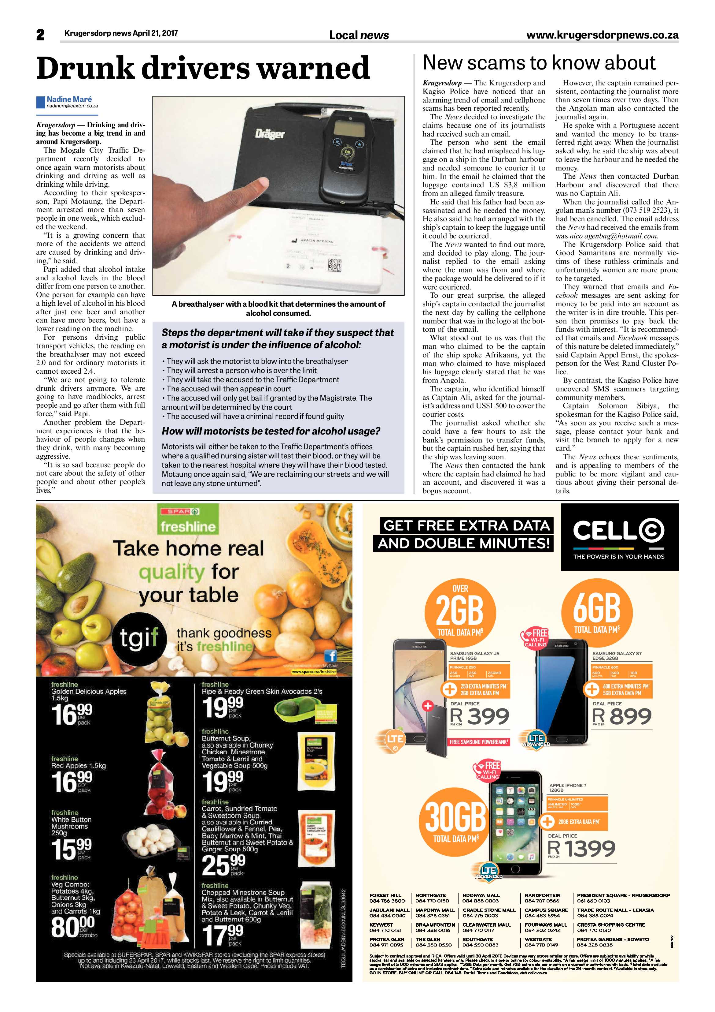 Krugersdorp News 21 April 2017 page 2