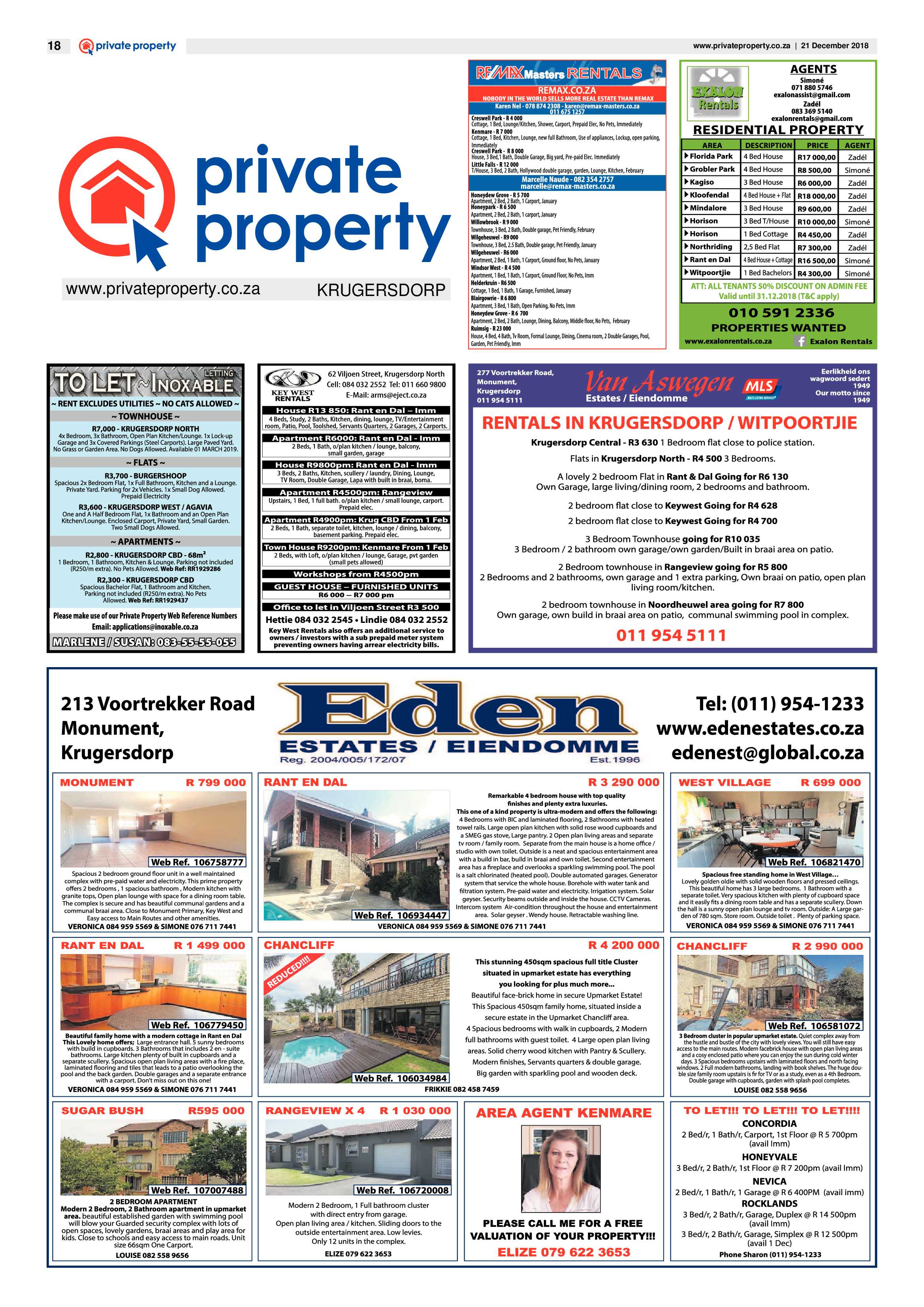 Krugersdorp News 21 December 2018 page 18