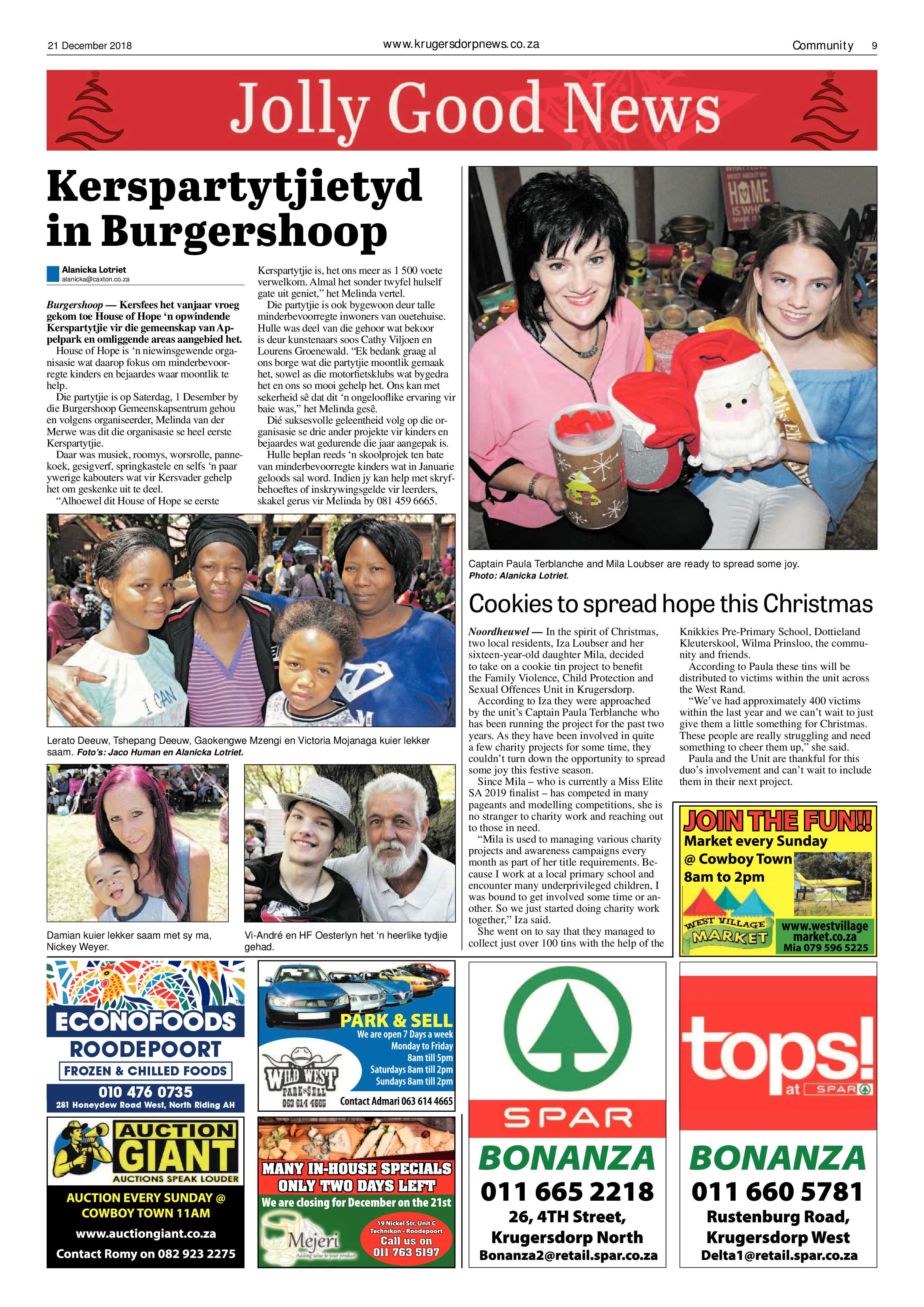 Krugersdorp News 21 December 2018 page 9